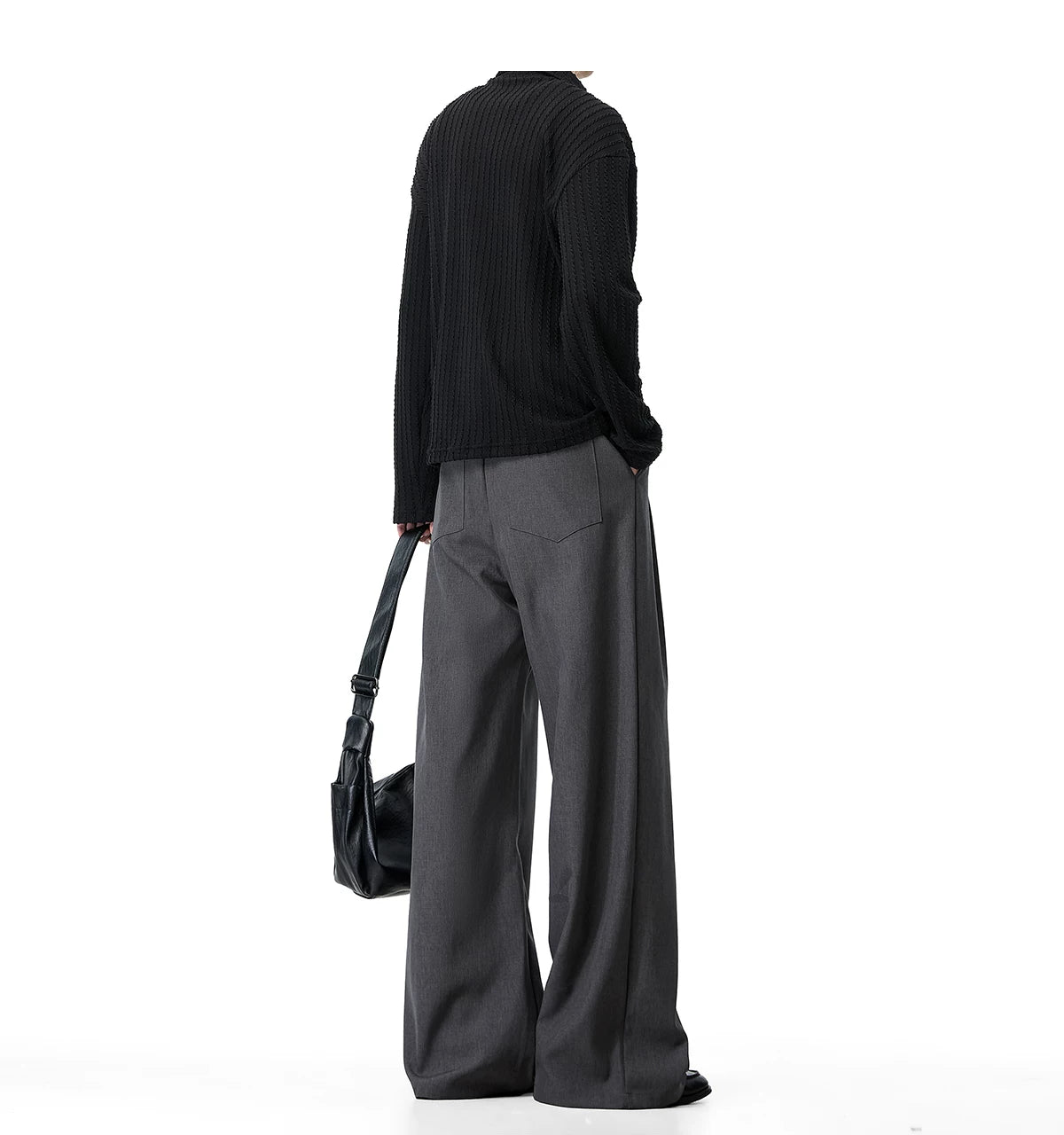 Walnut Drape Wide-Leg Trousers