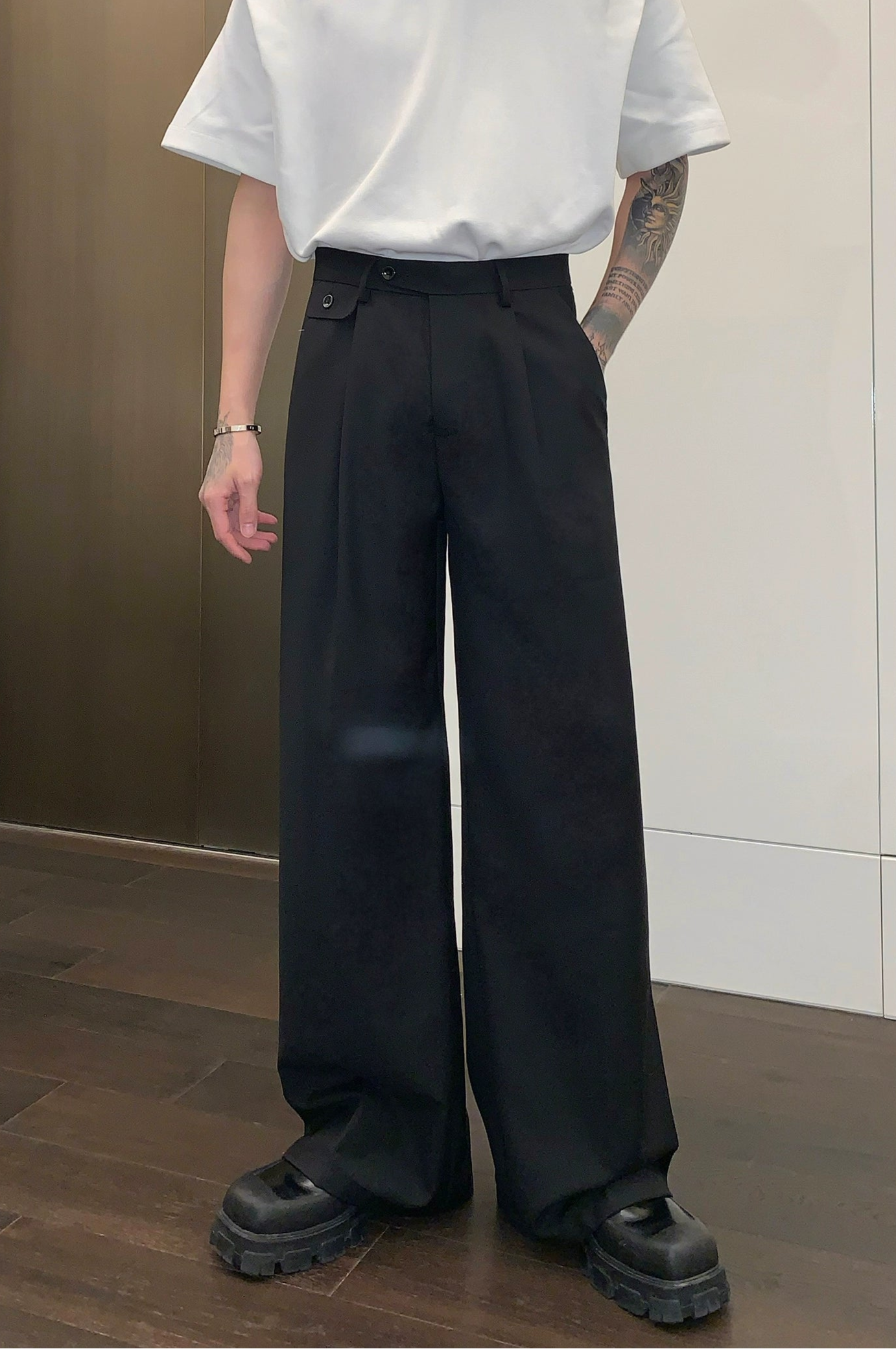 Wide-Leg Dress Pants