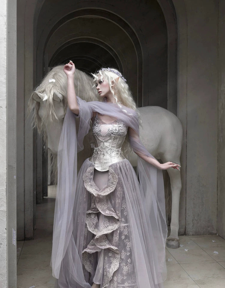 Iridescent Lilac Mermaid Gown