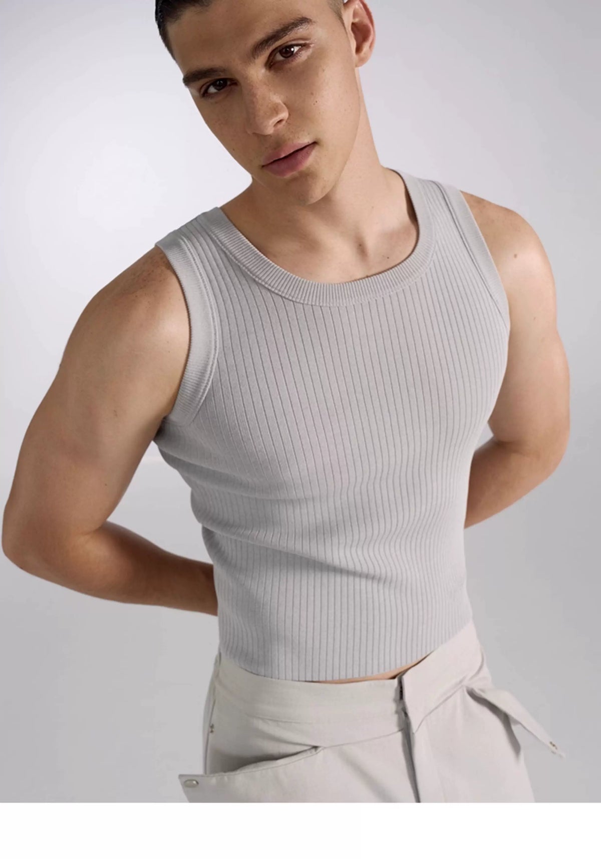 Silverline Ribbed Knit Tank Top