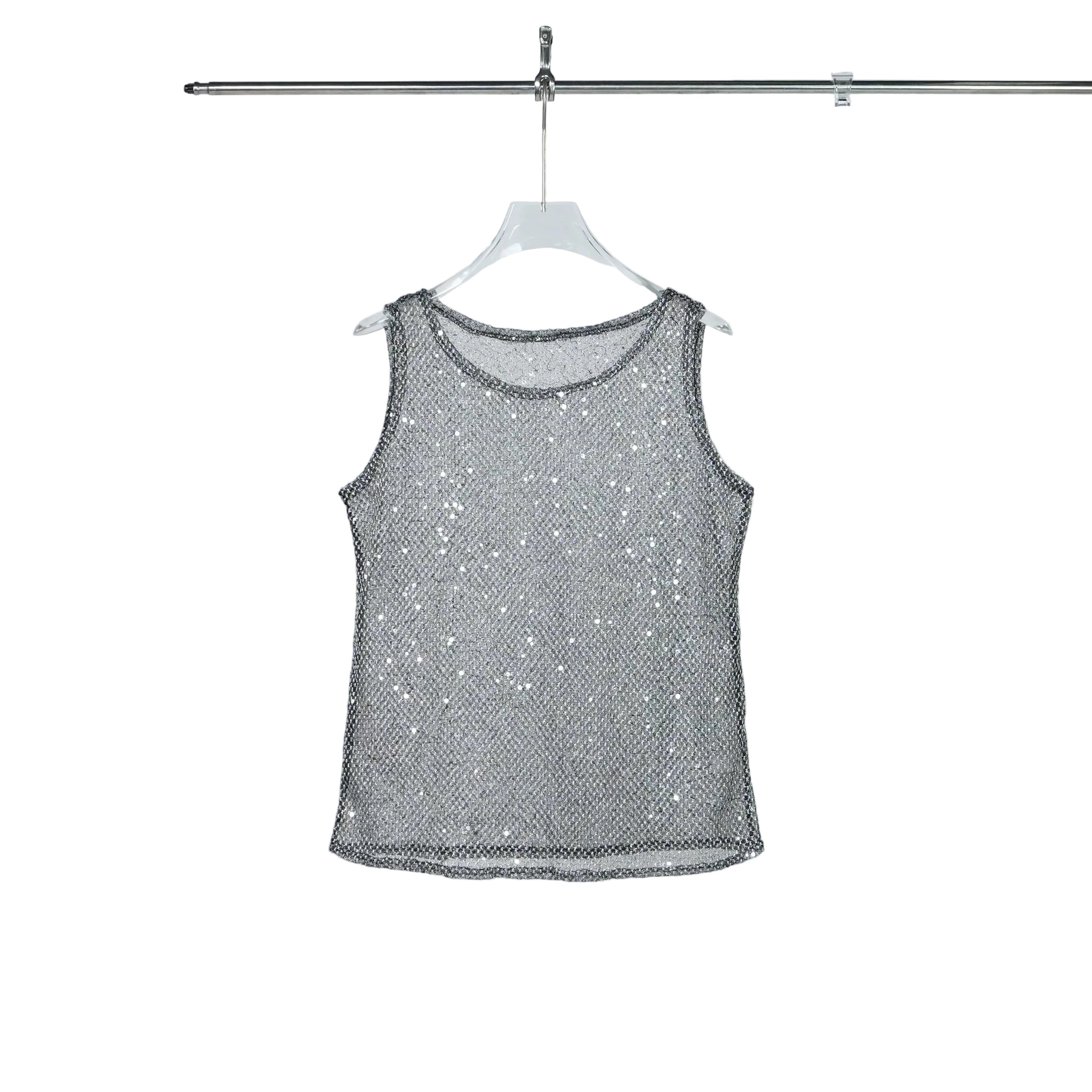 Chrome Mirage Chainmail Mesh Tank