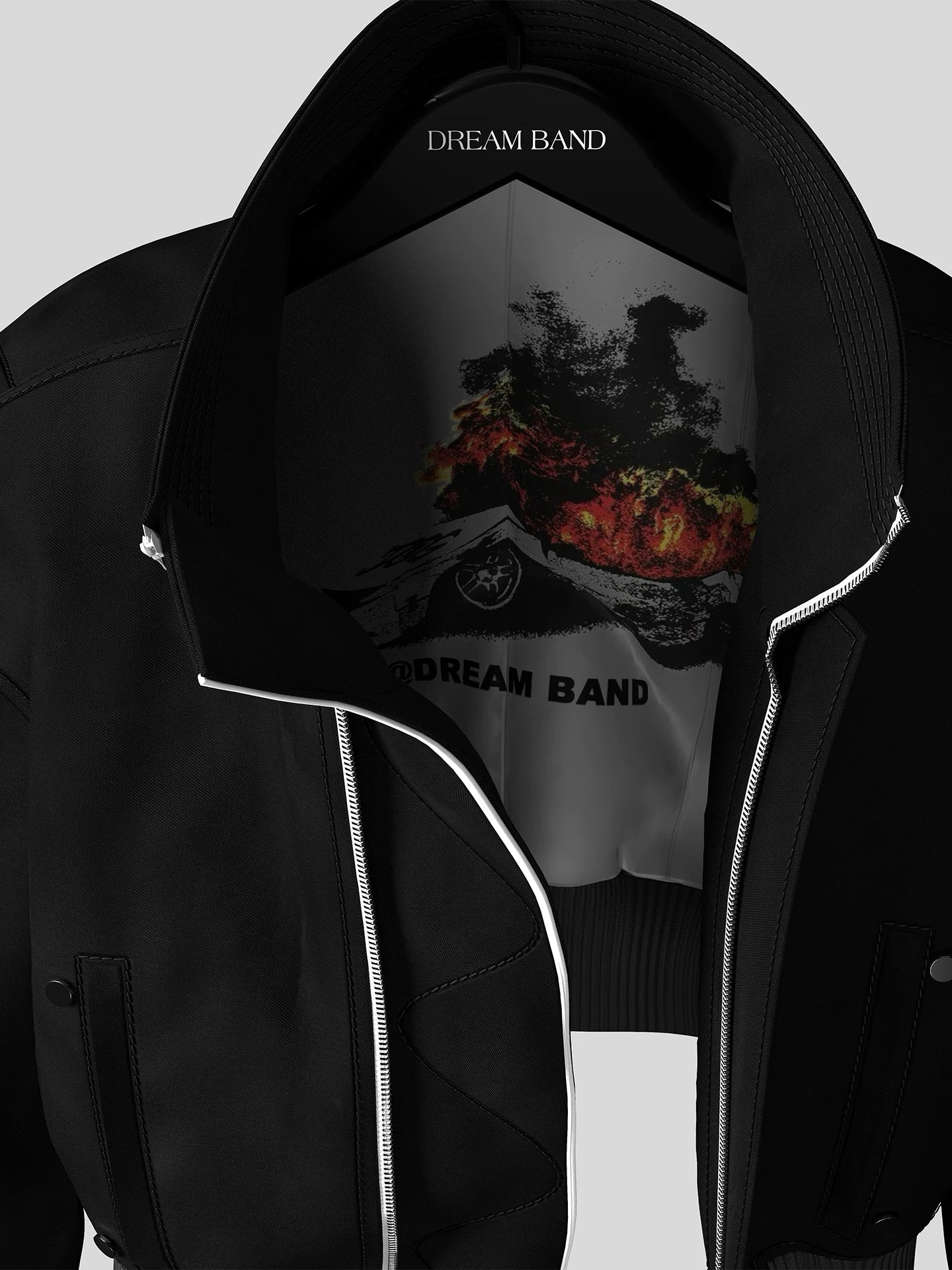 Ashfall Horizon Cropped Bomber Jacket