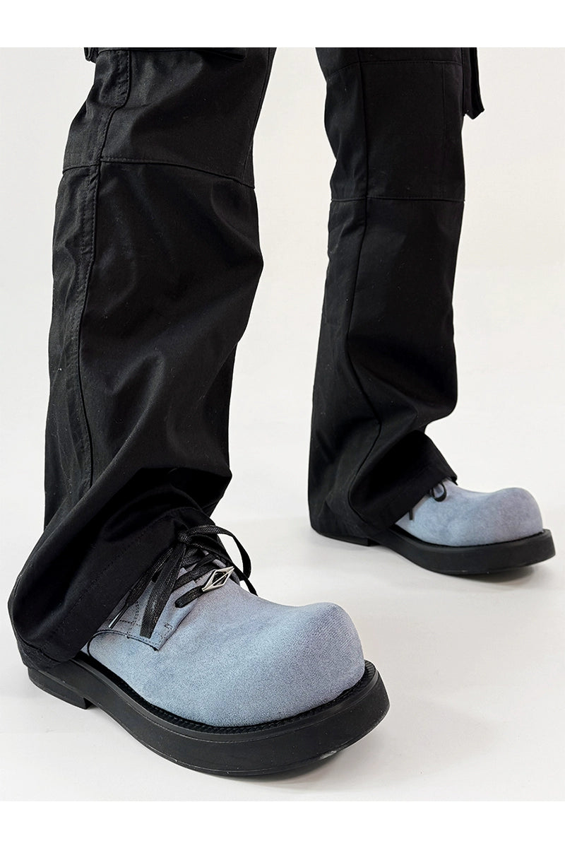 Chunky Work-Style Suede Derby Shoes