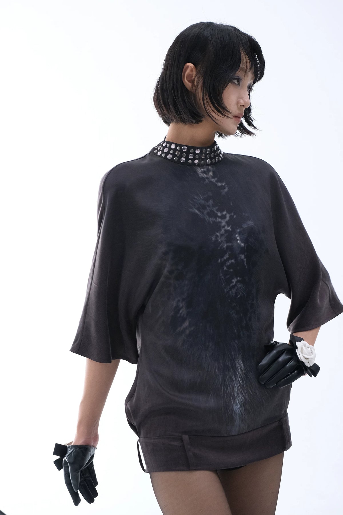 Nocturne Studded Mock Neck Top