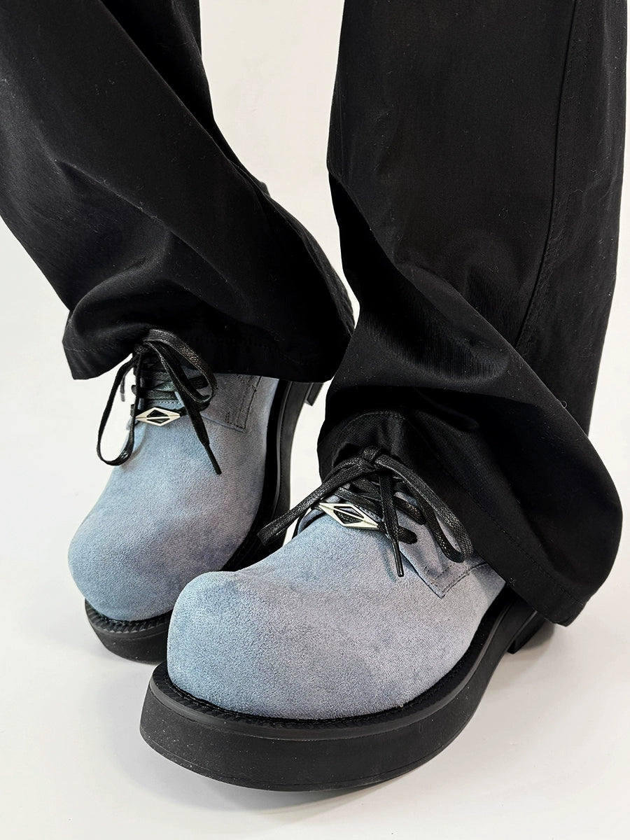 Chunky Work-Style Suede Derby Shoes