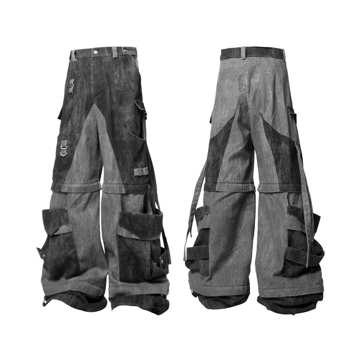 Convertible Panel Cargo Wide Leg Pants