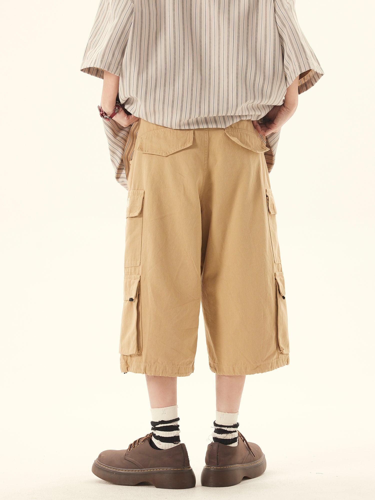 Culottes de carga de color caqui