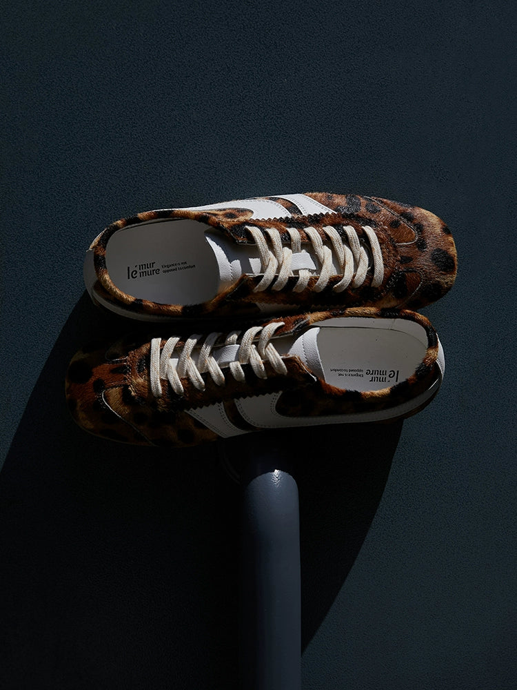 Leopard Print Retro Sneakers