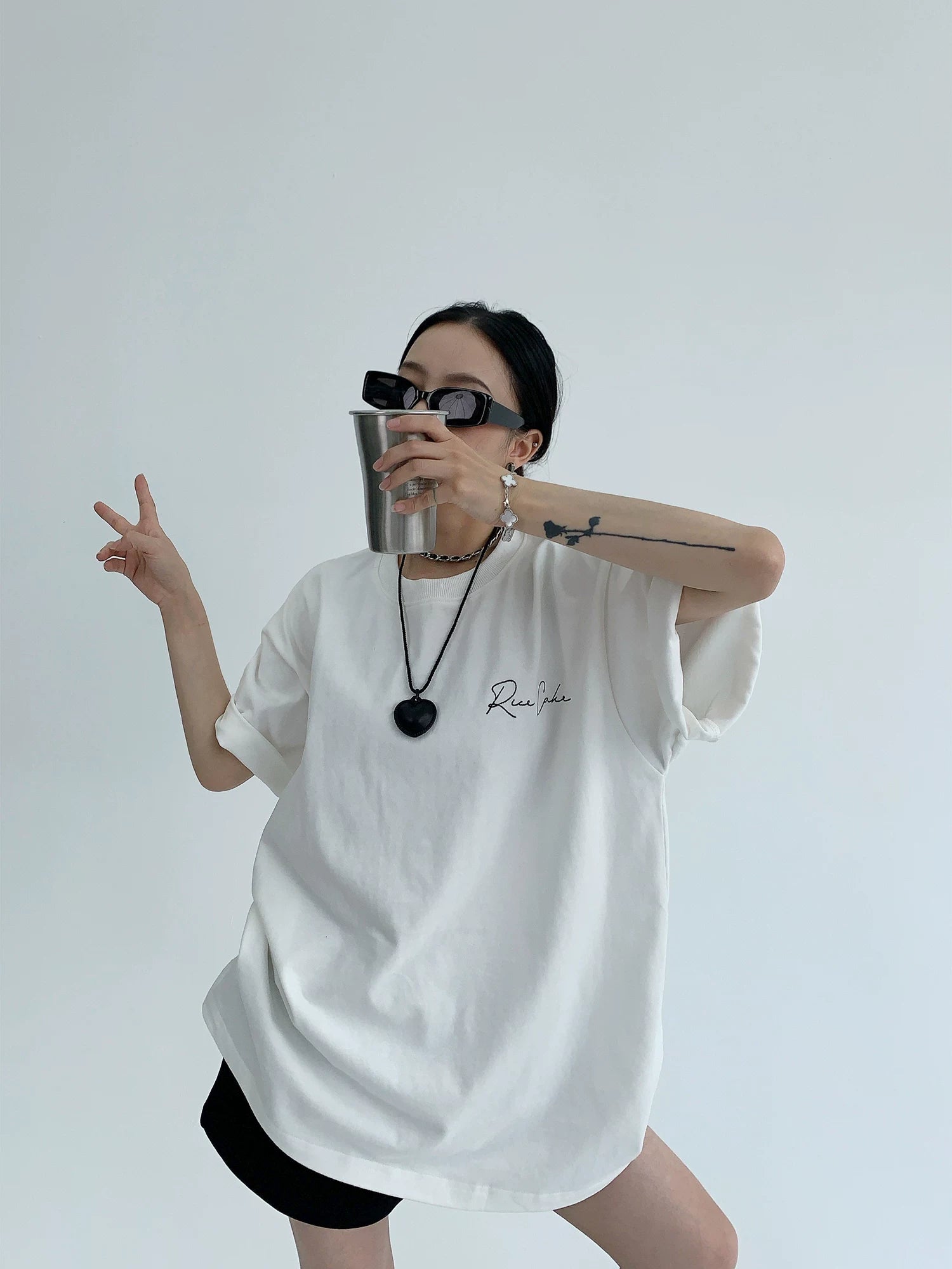 Silver Script Backdrop Tee