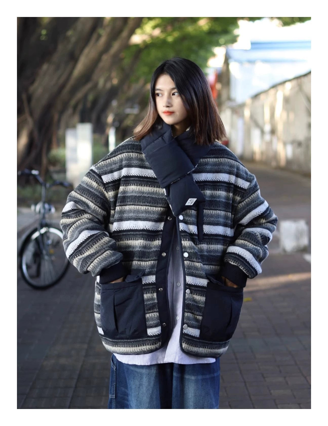 Reversible Navy Quilted Coat