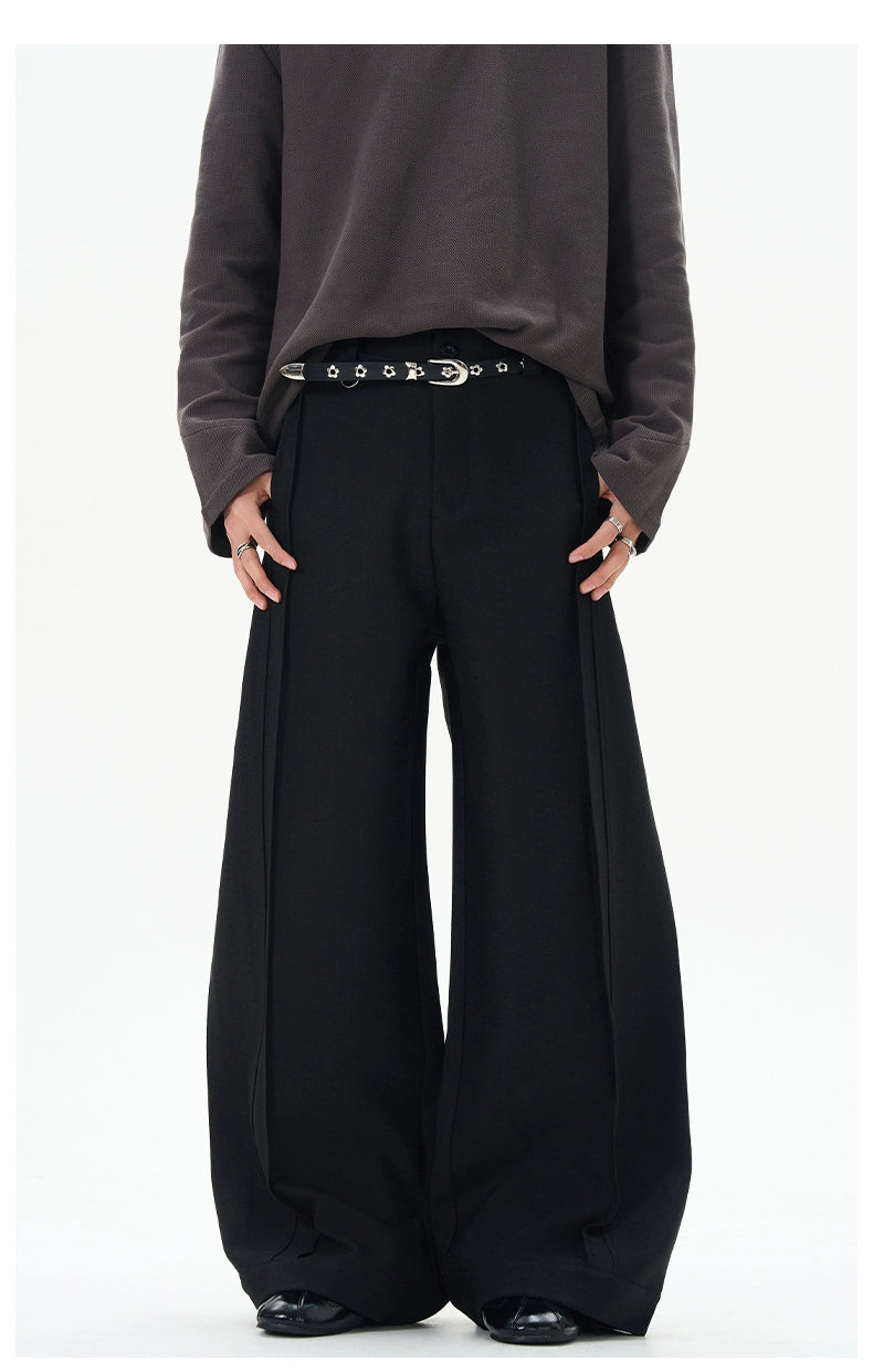 Graphite Drape Ultra-Wide Trousers