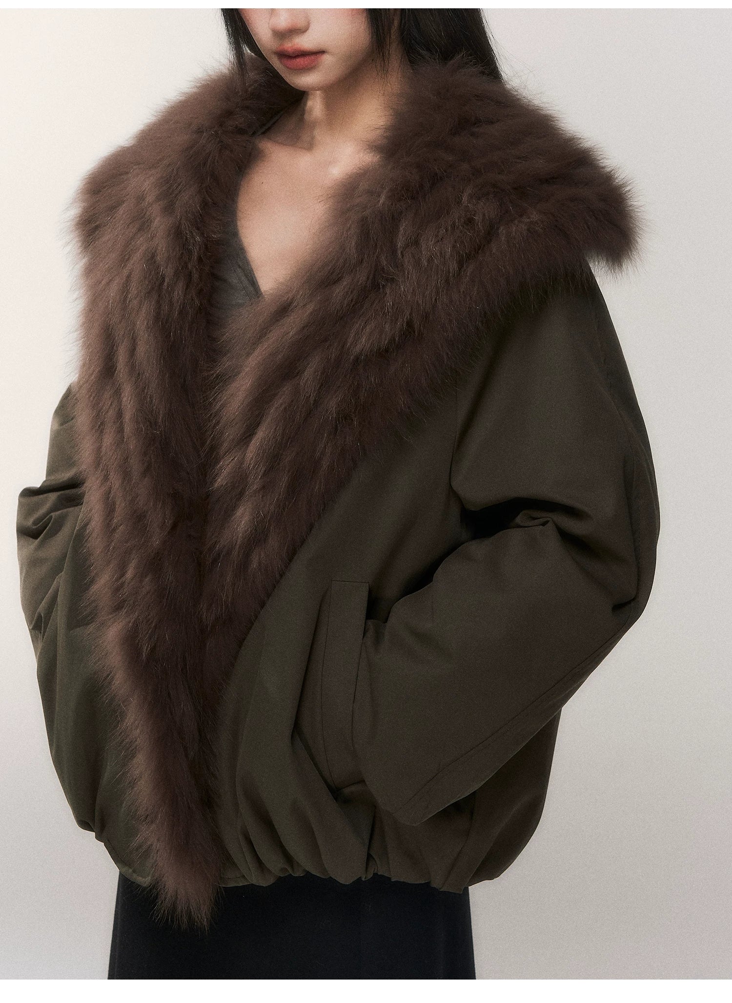 Forest Empress Faux Fur Collar Parka