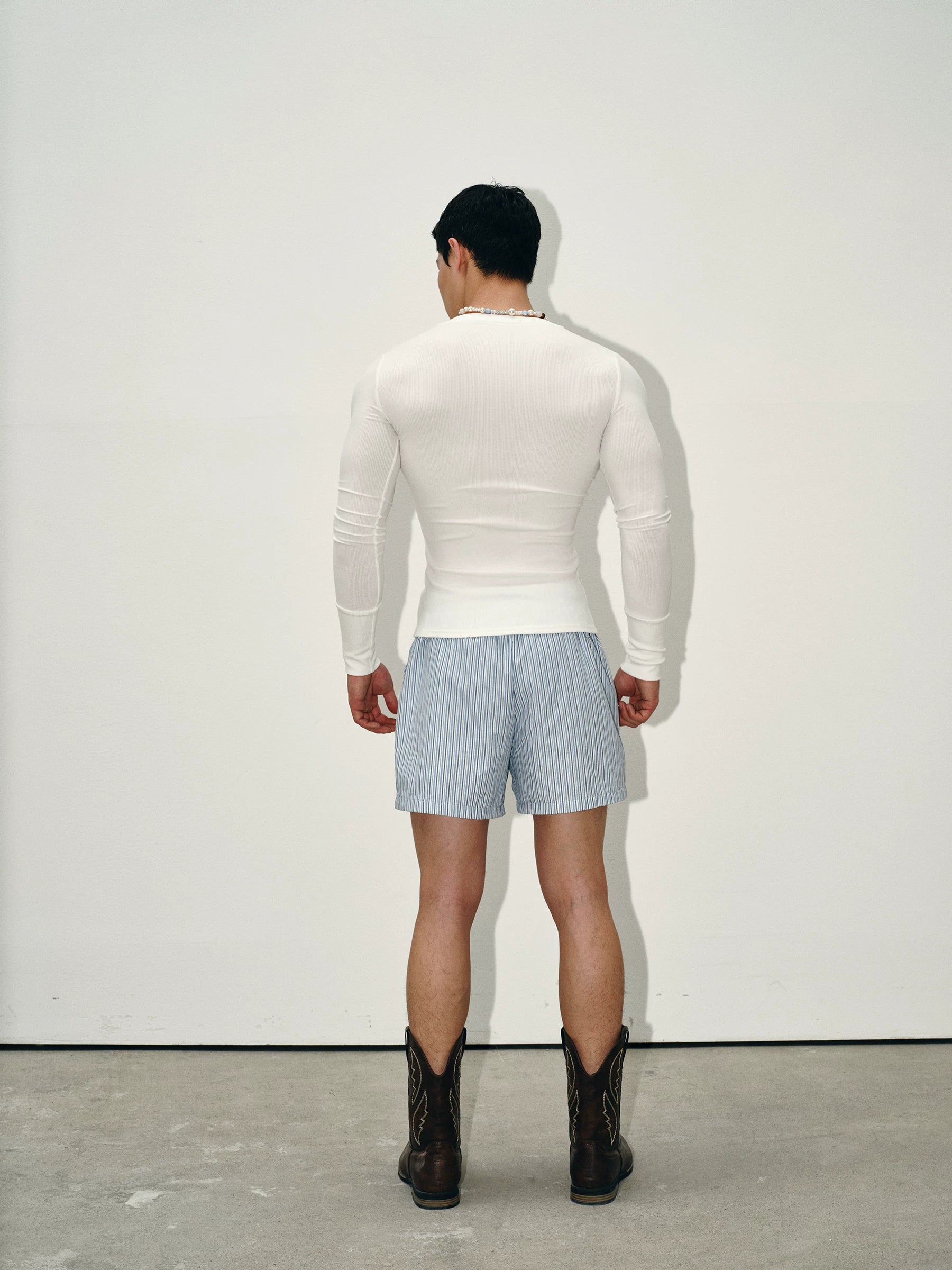Sky Stripe Logo Shorts