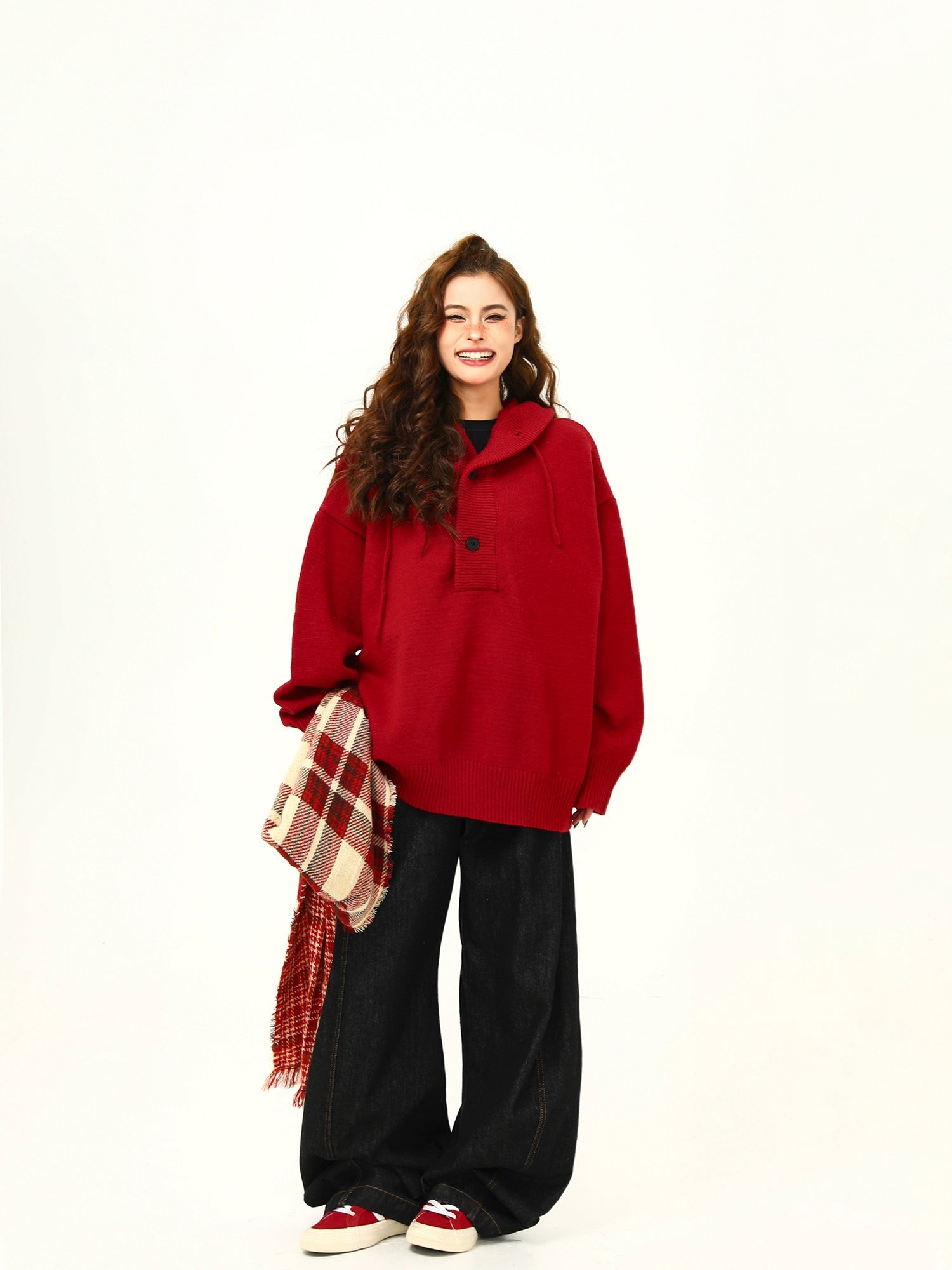 Cozy Knit Hoodie Pullover Sweater