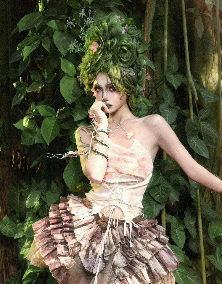 Artificial Flower Chiffon Camisole
