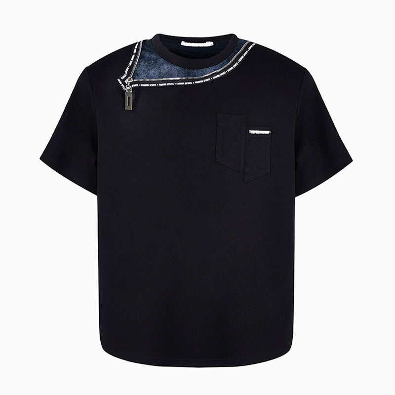 T-Shirt with Zipper Detail