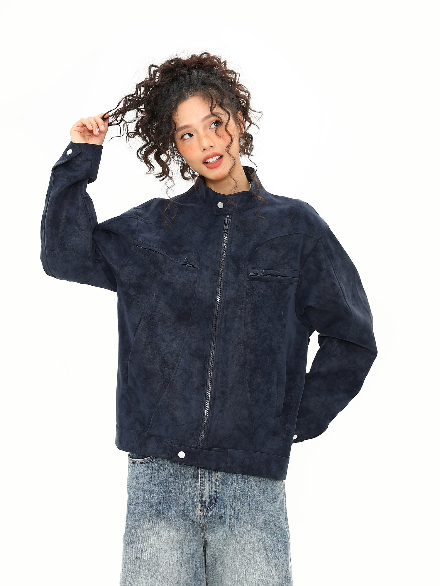 Drift Faux Suede Zip Jacket