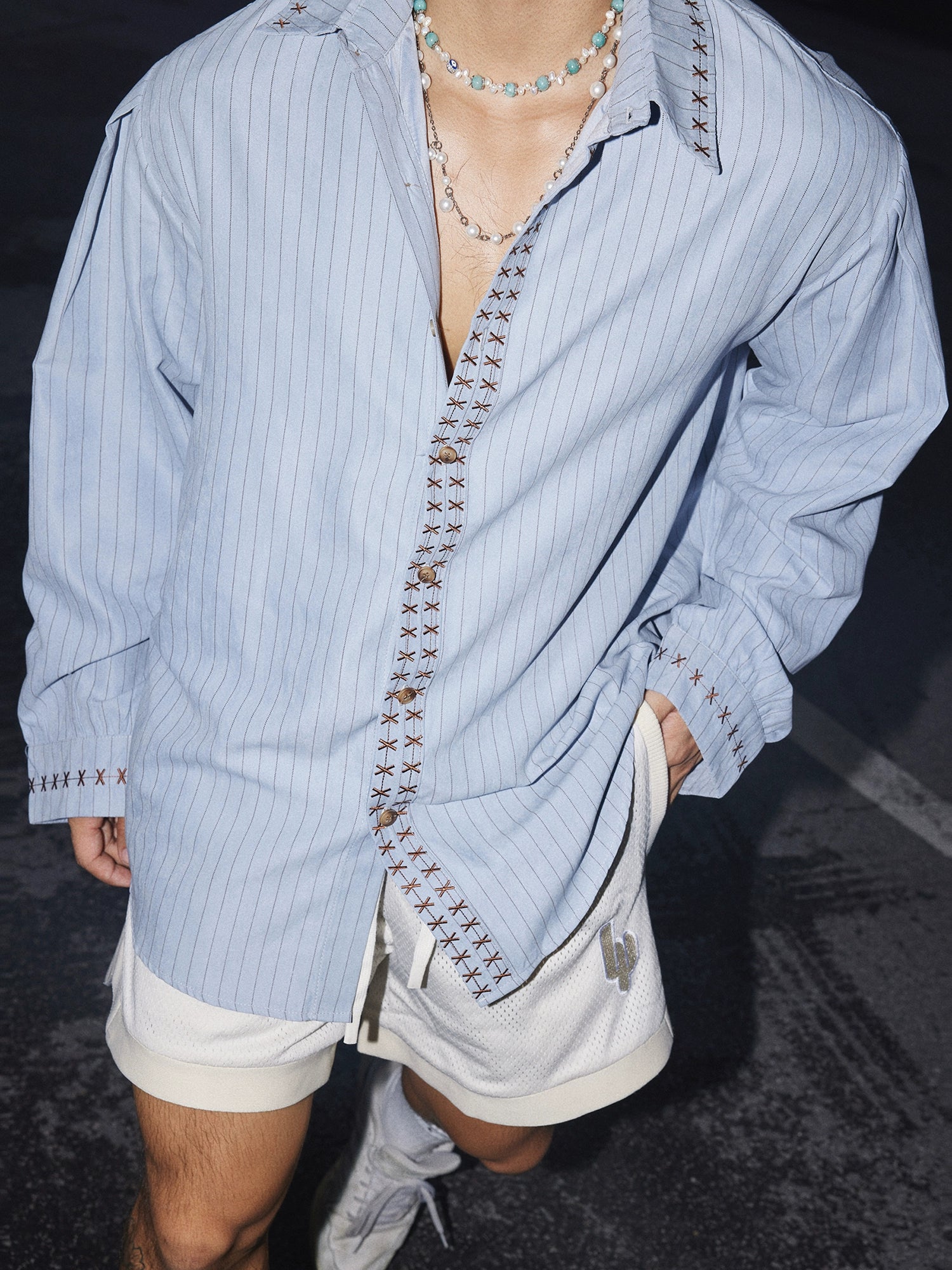 Ribbed Stitch Detail Shirt