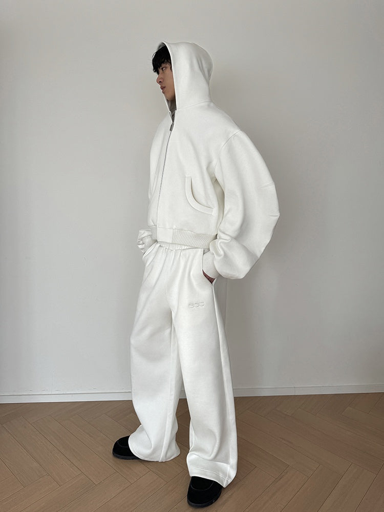 Heavyweight Boxy Hoodie and Wide-Leg Sweatpants Setup