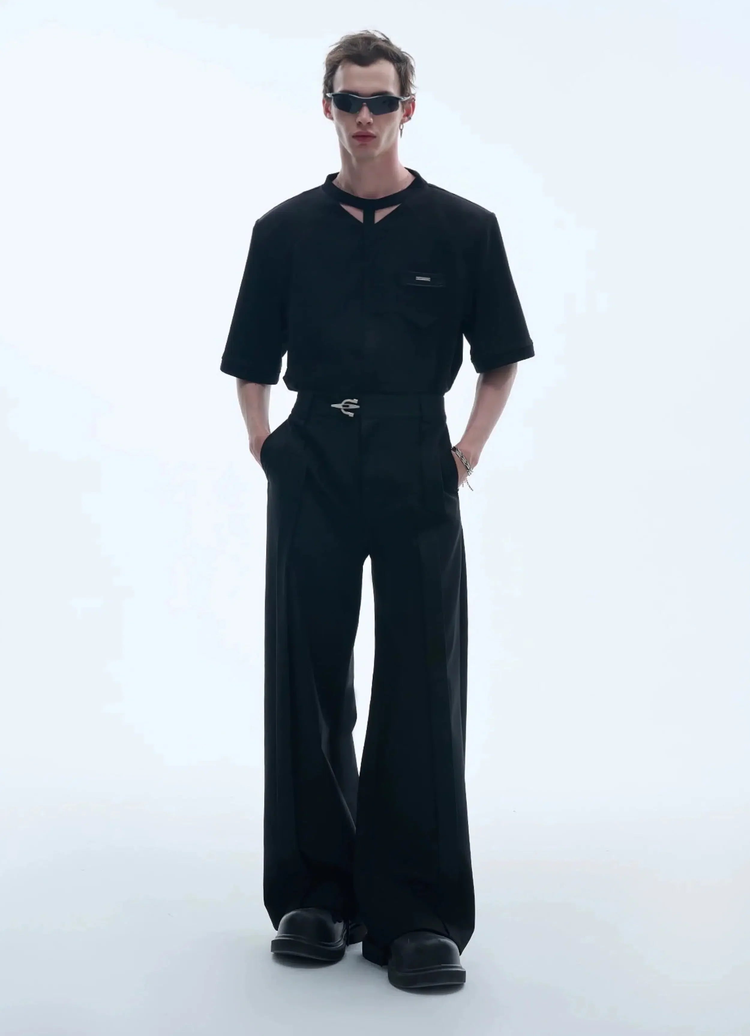 Modern Structured Layer T-Shirt - chiclara