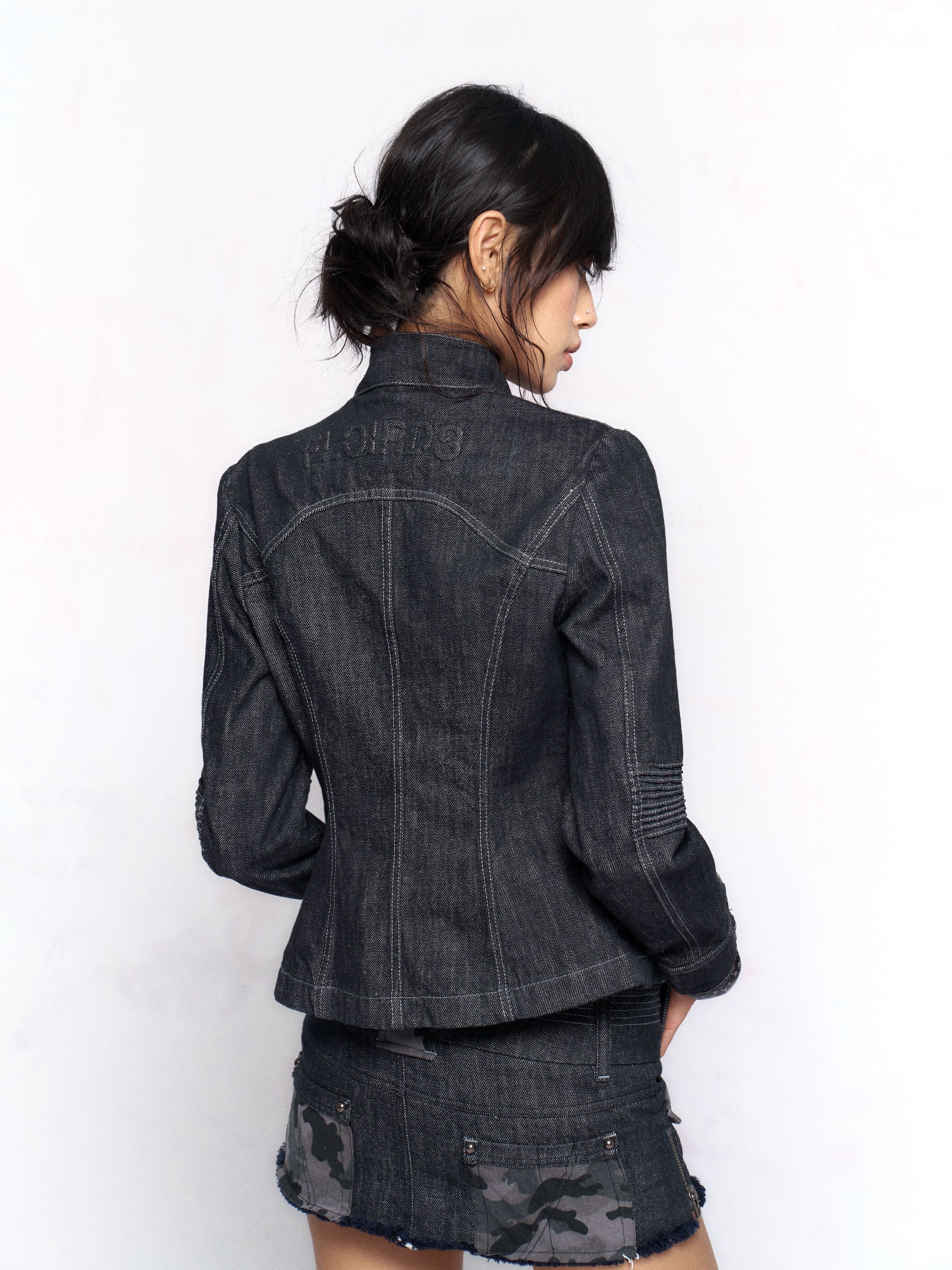 Charcoal Camo Utility Micro Skirt