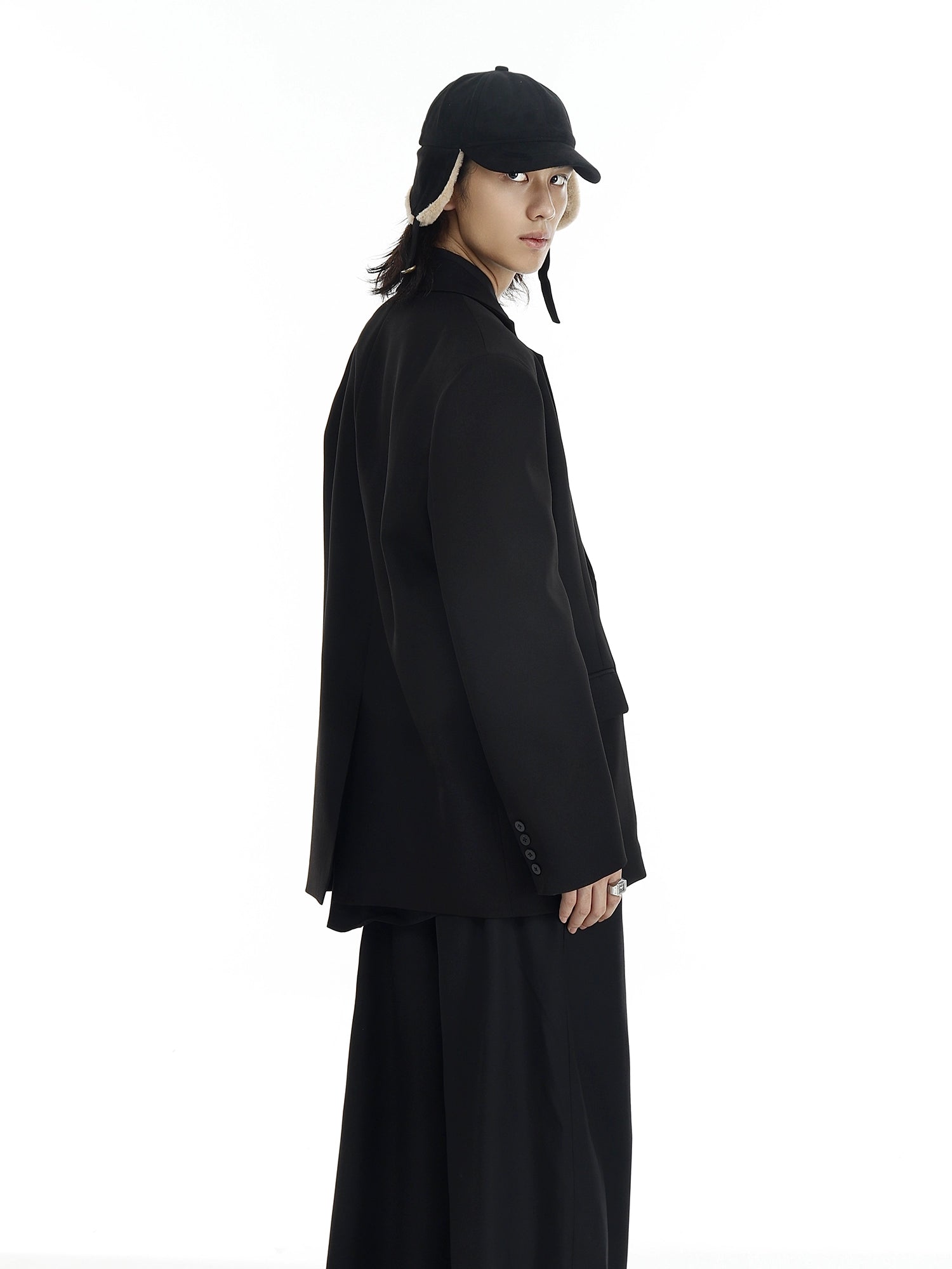 Classic Black Two Button Blazer