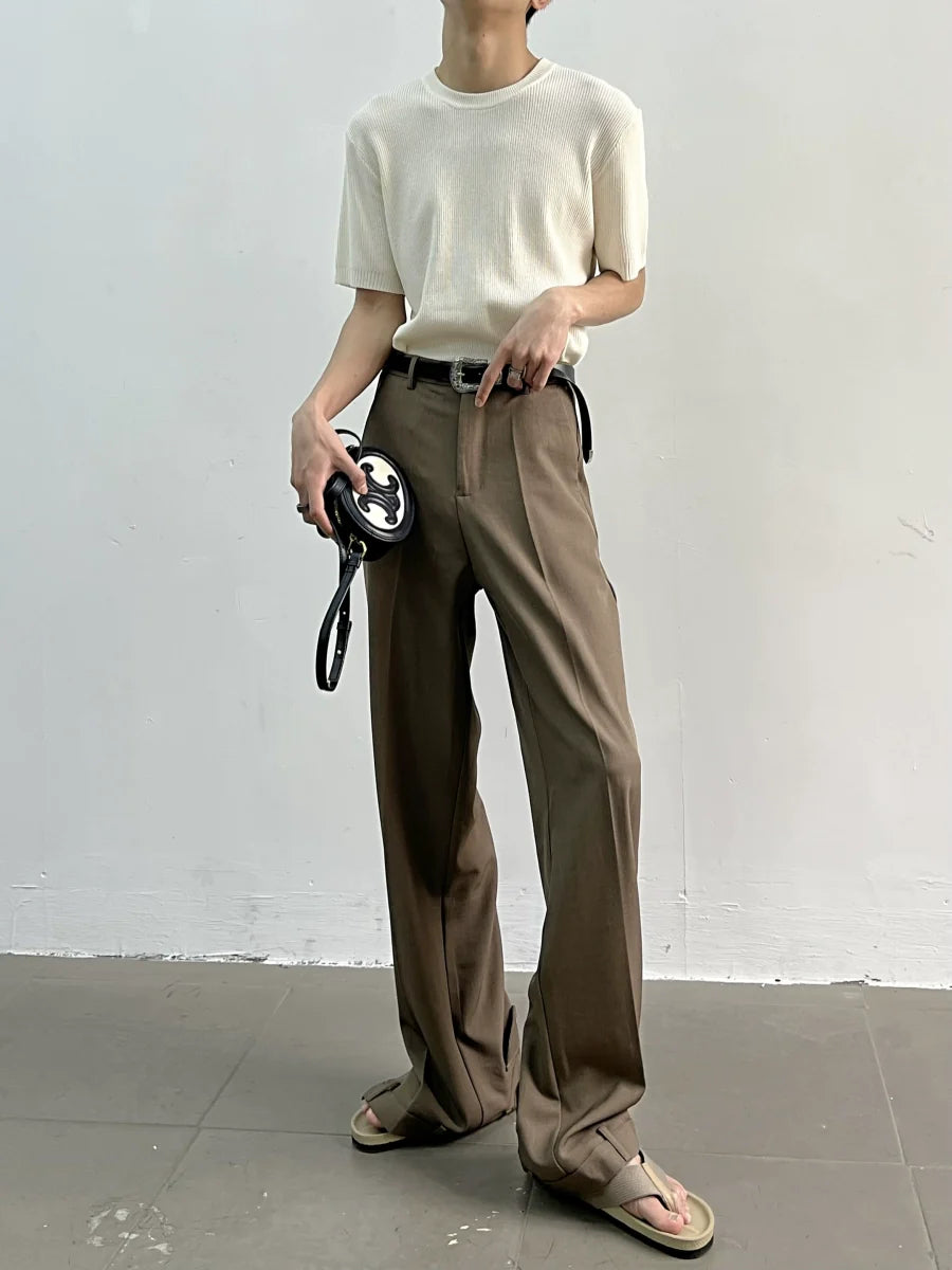 Ribbed Onyx Knit Tee