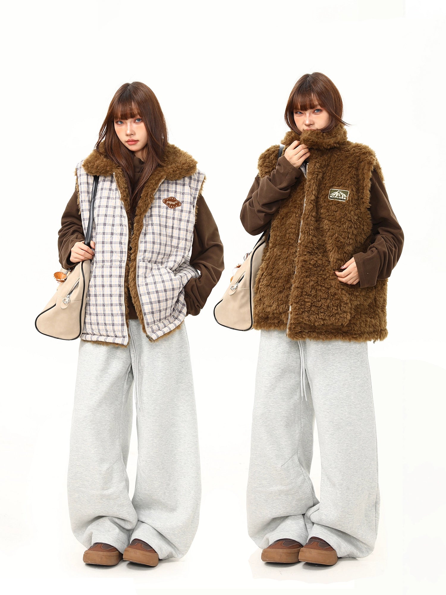 Maple Lodge Check Sherpa Vest