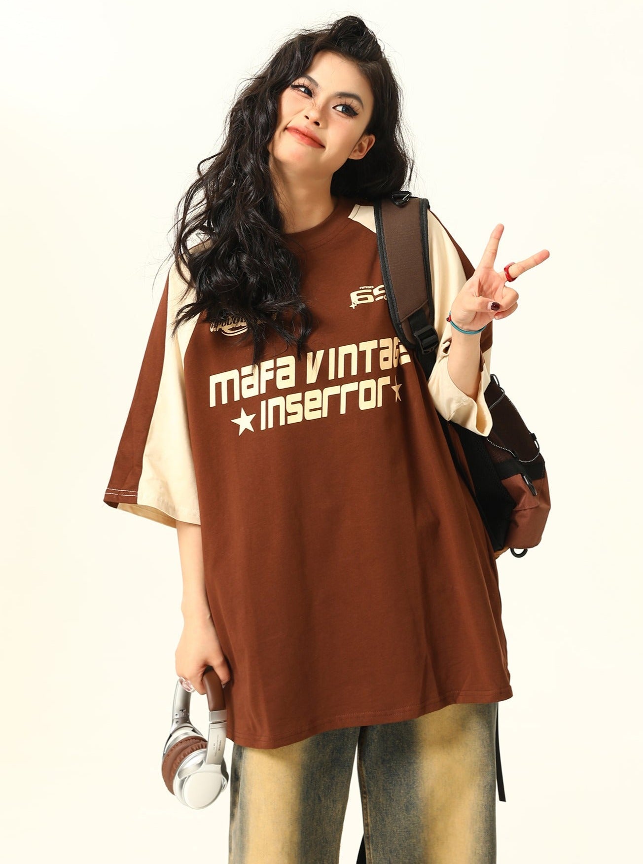 Camiseta de raglán de estilo vintage