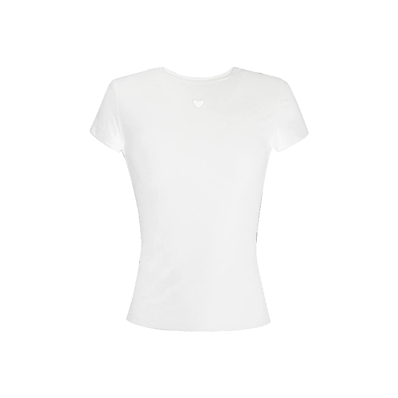 Heart-Stitch Slim Basic Tee