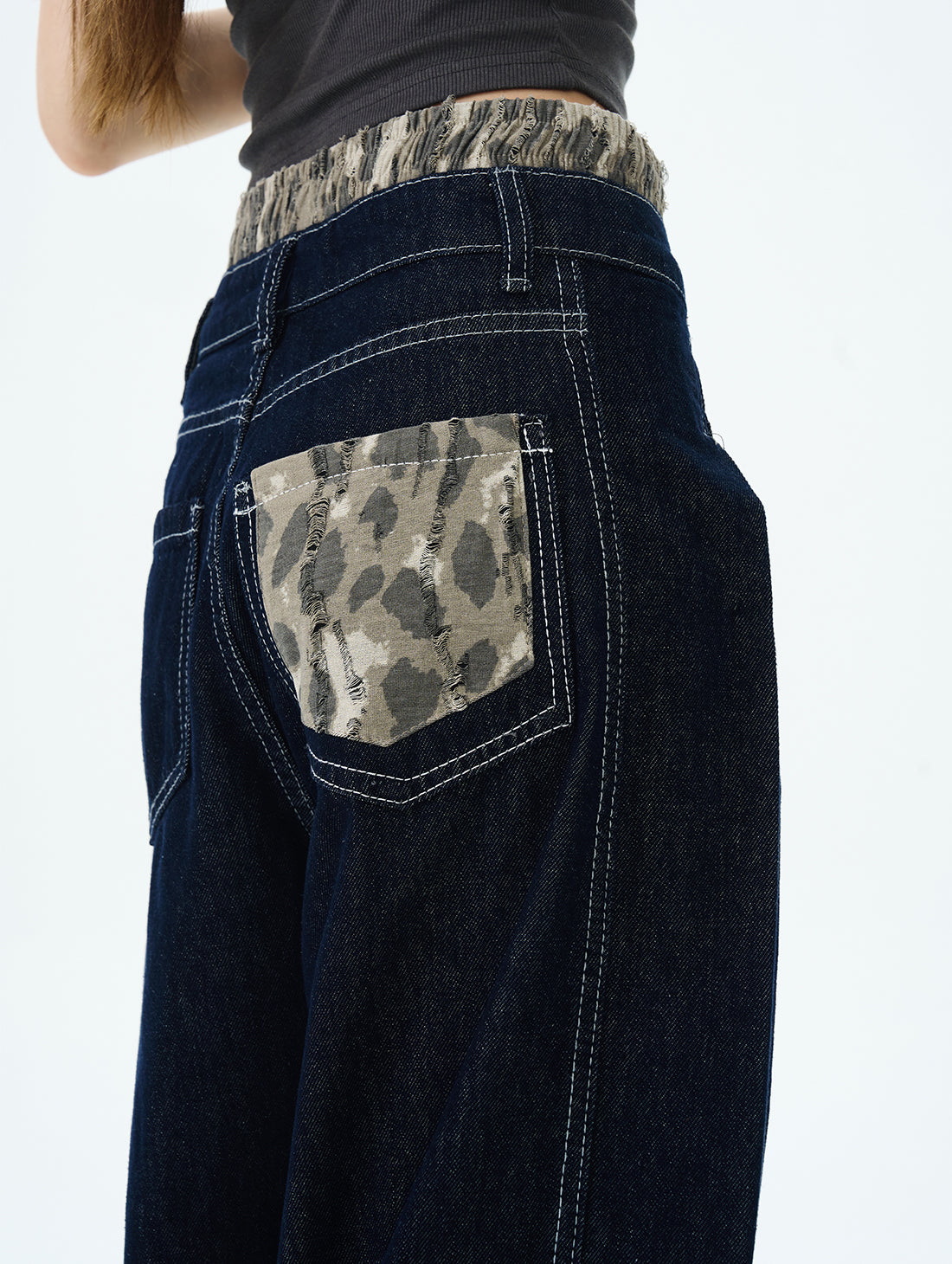 Dark Wash Wide Leg Skater Jeans