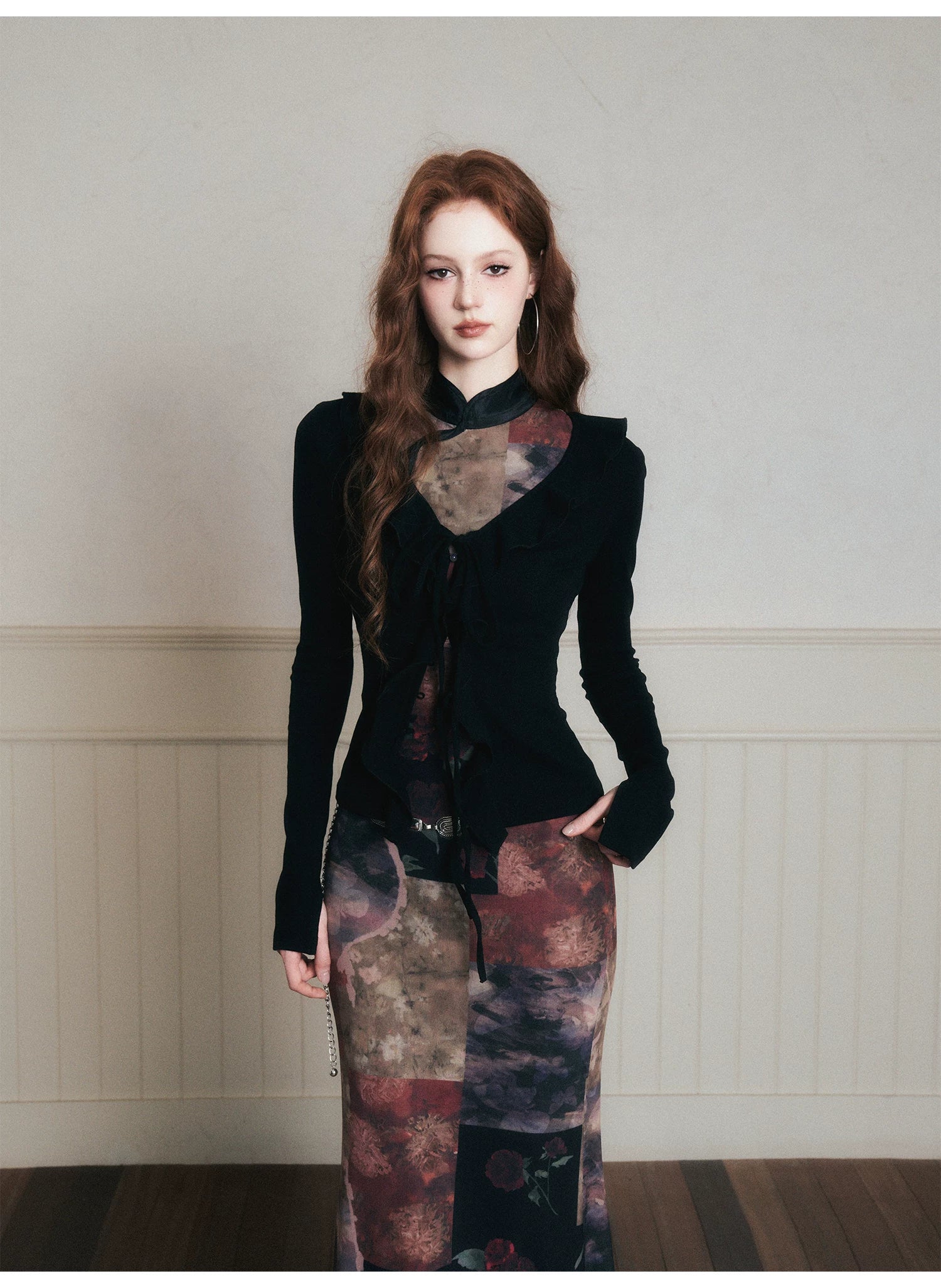 Midnight Muse Tie-Front Cardigan