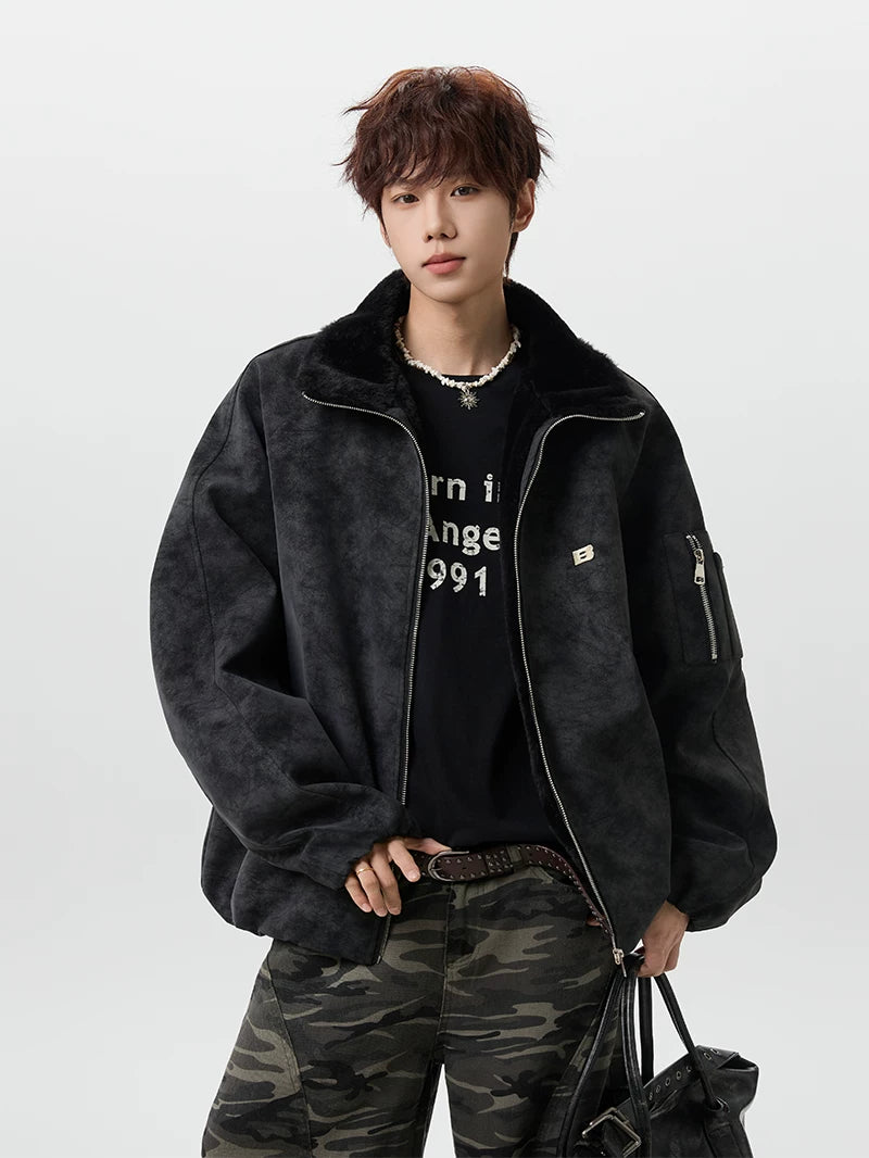 Aviator Sherpa-Lined Jacket