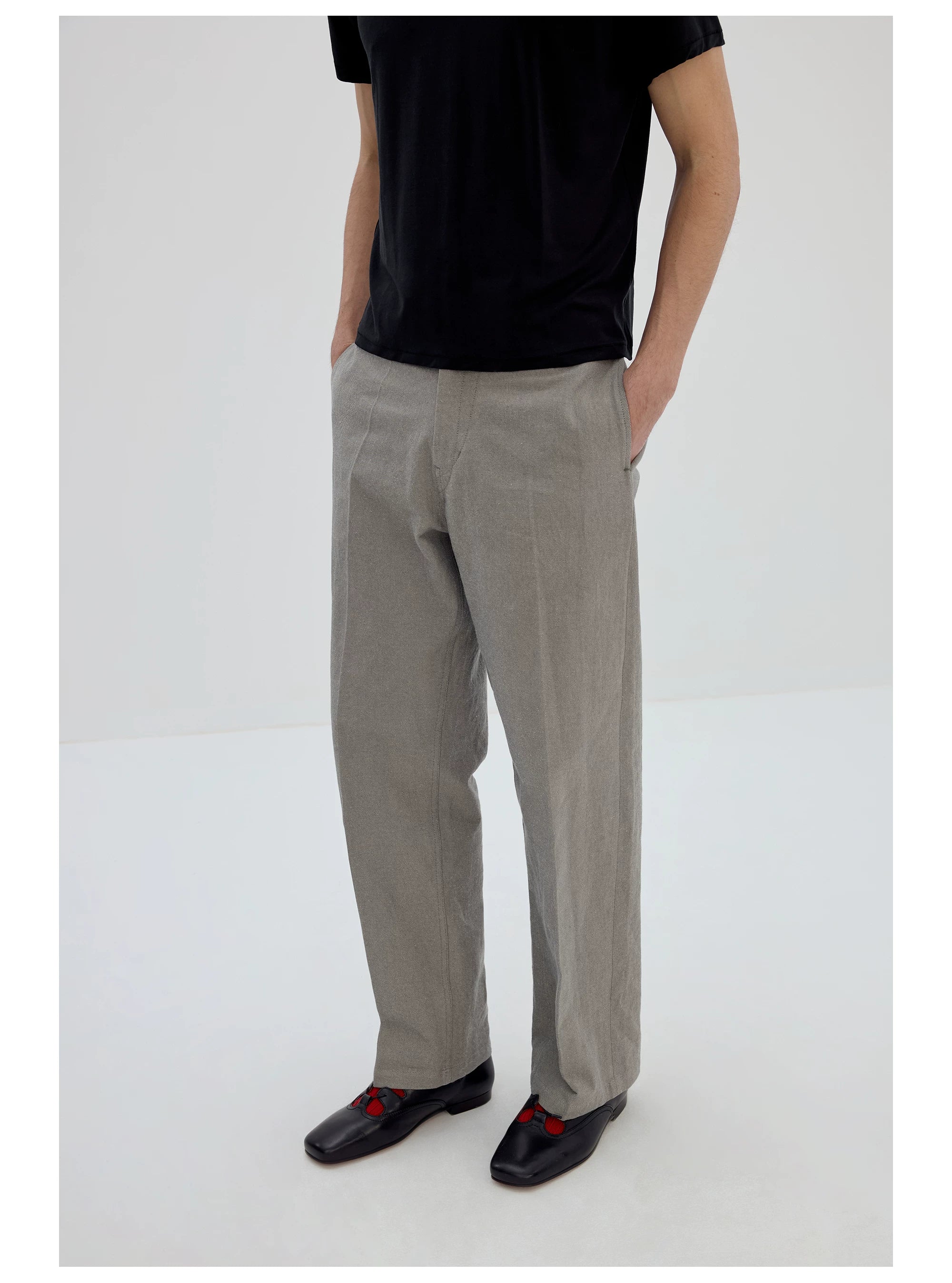 Pleated Chino Trousers