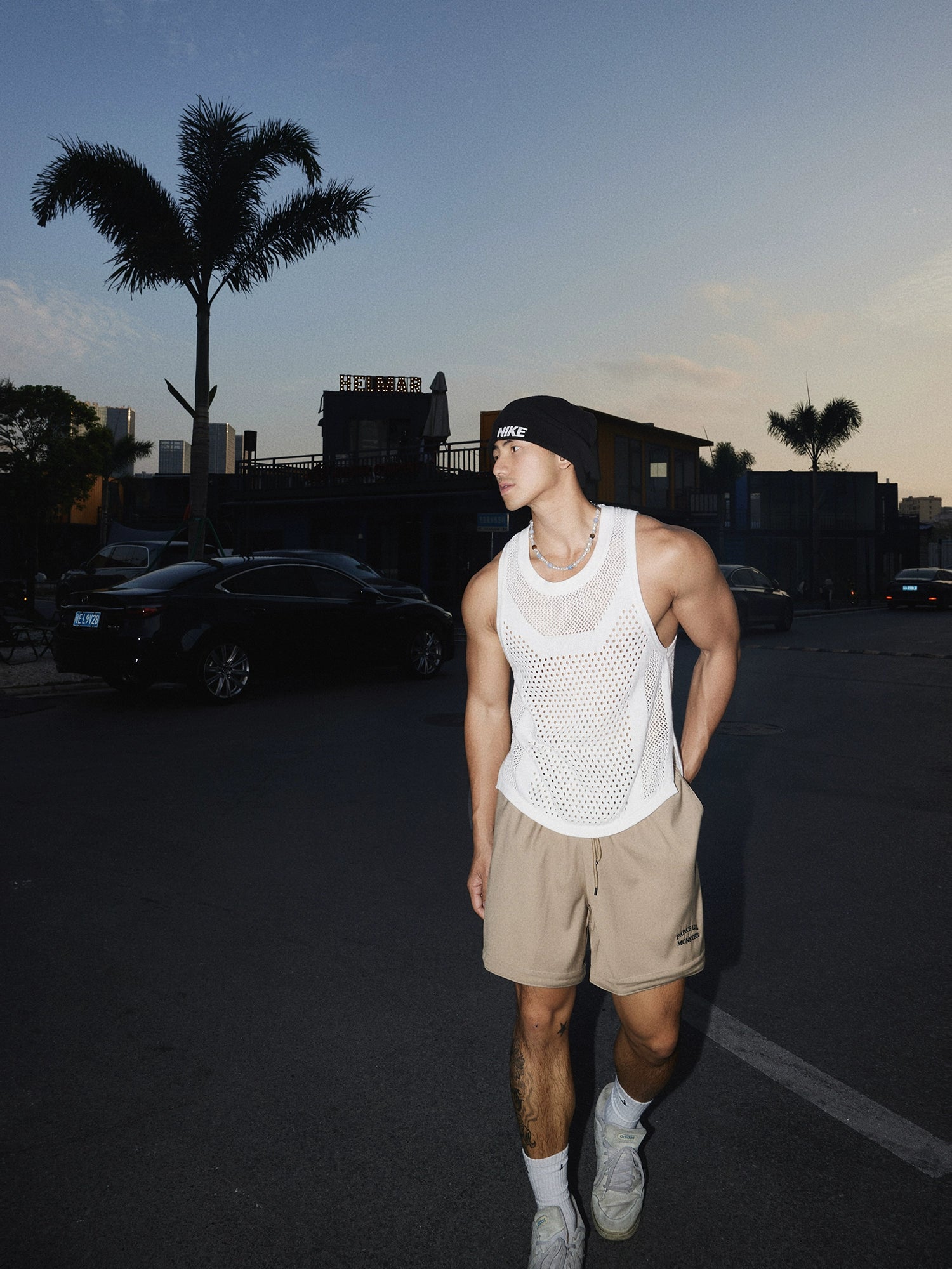 Open Knit Mesh Tank