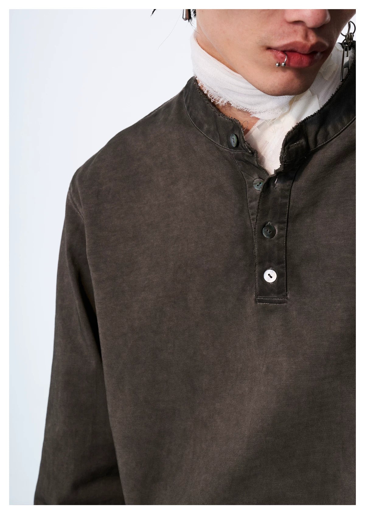 Ashen Relic Henley Long Sleeve Shirt