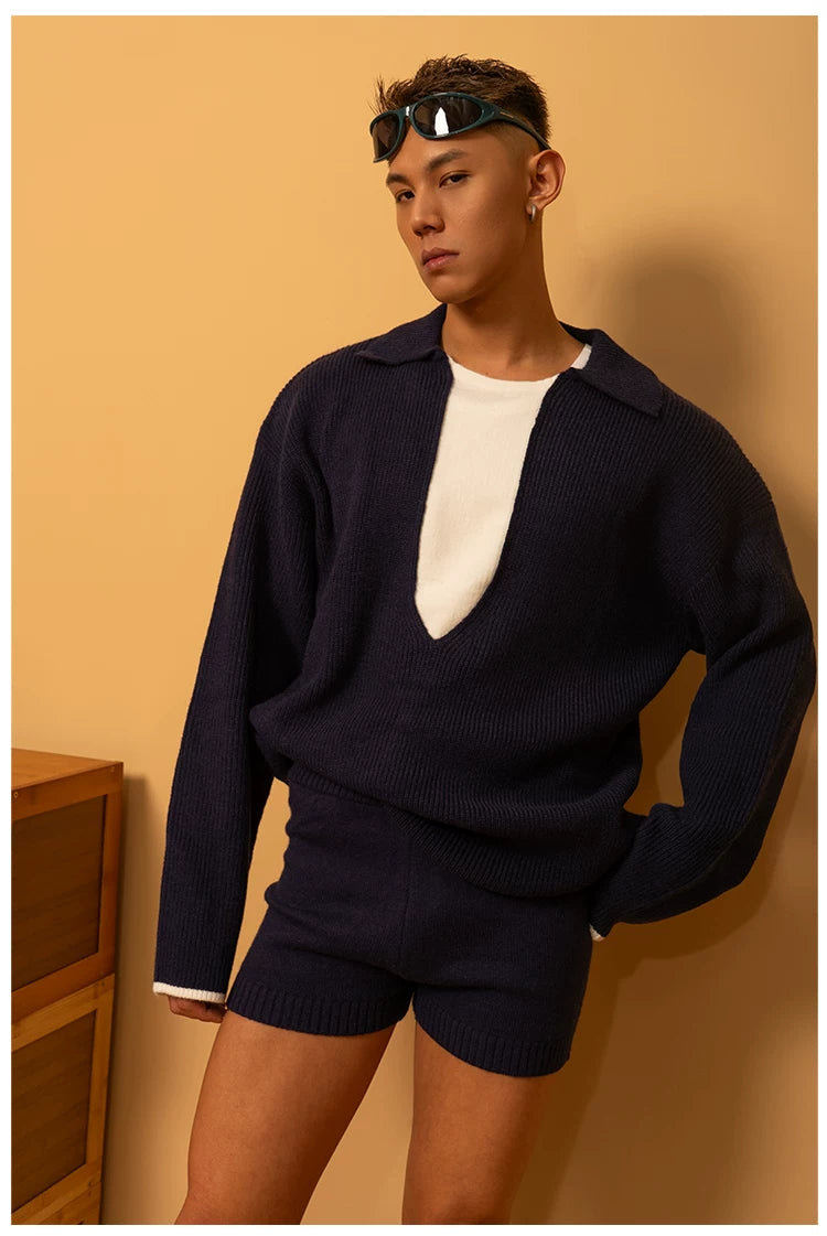 Cozy Knit Ribbed Lounge Shorts