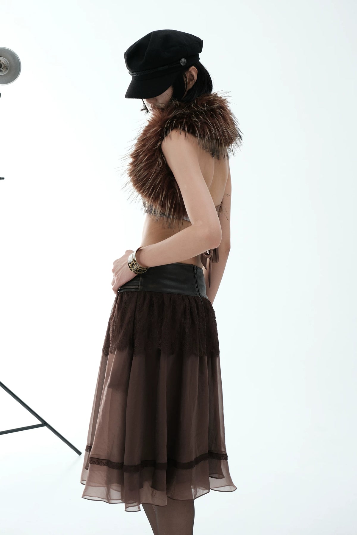 Nocturne Lace Corset Midi Skirt