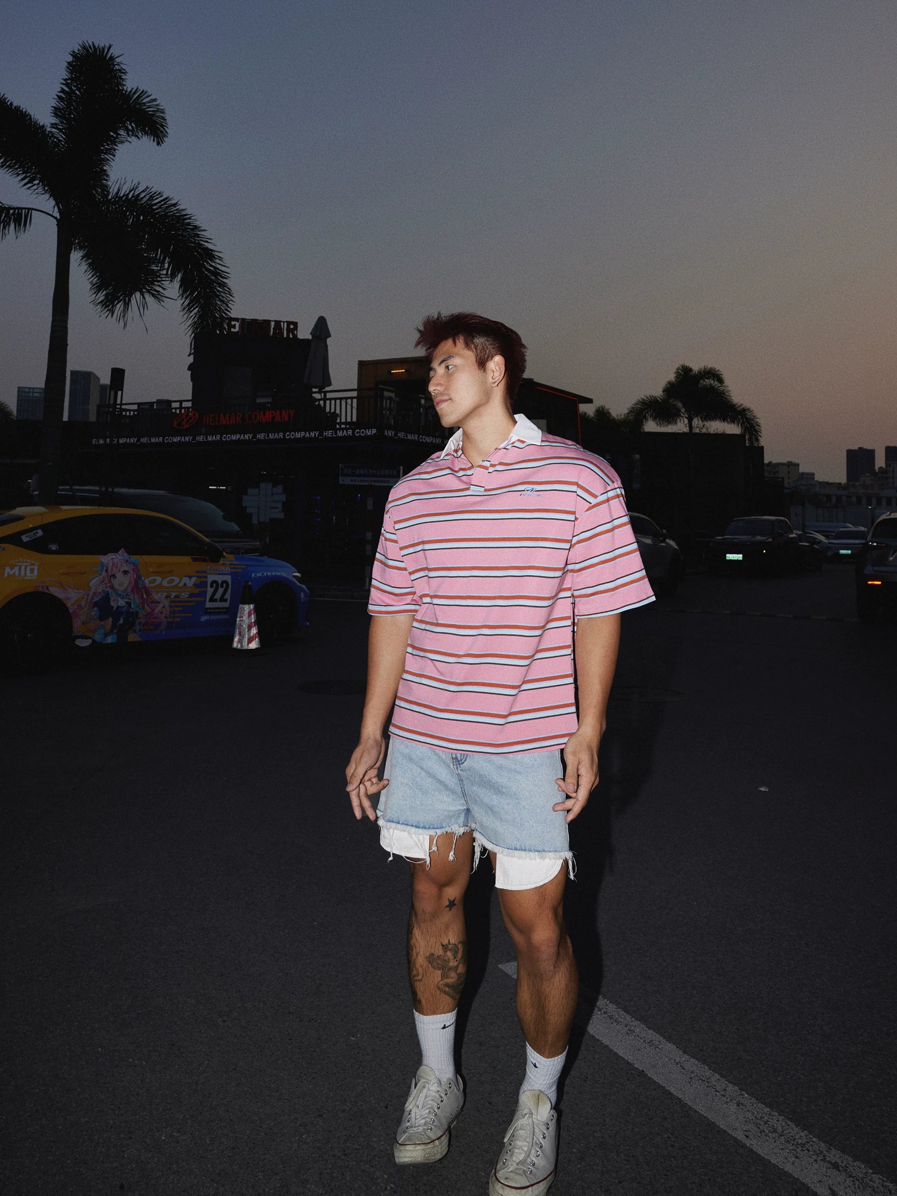 Sunset Boulevard Stripe Polo