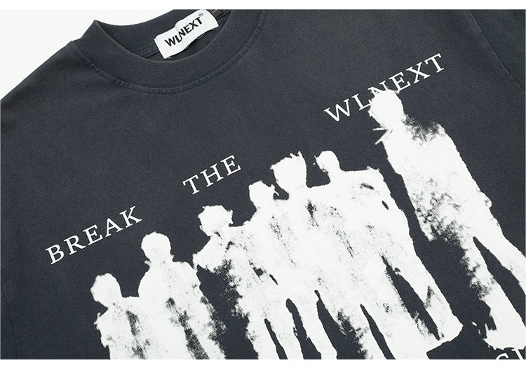 Artistic Graphic Print Oversized T-Shirt