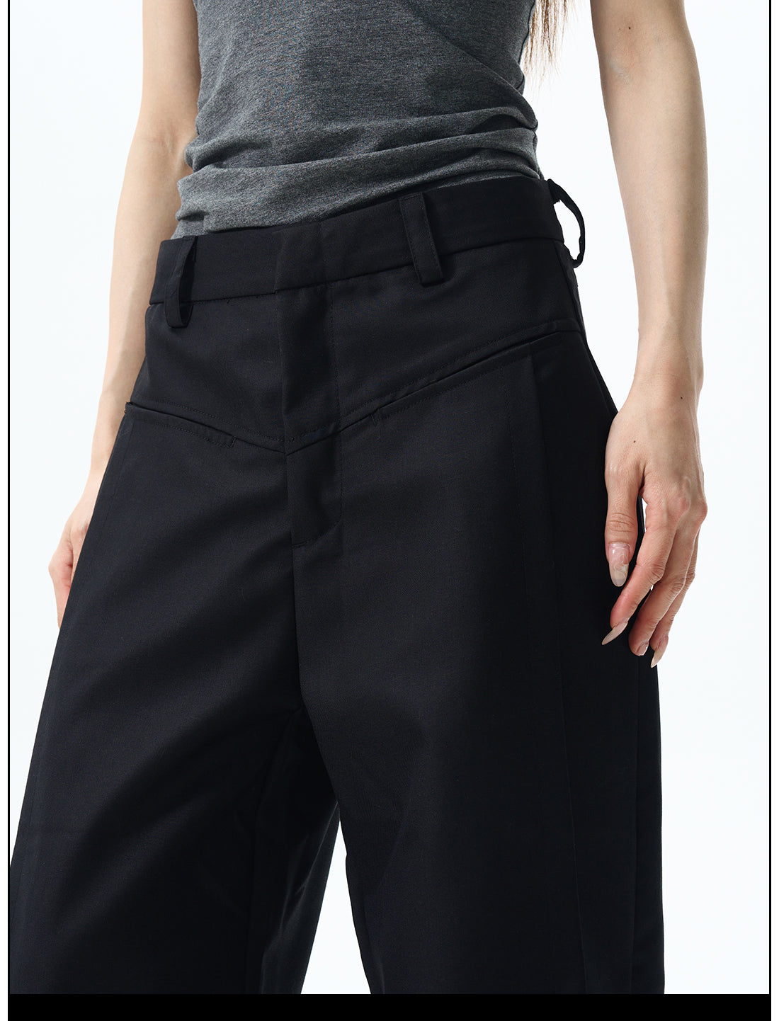 Wide Leg Skater Pants in Black