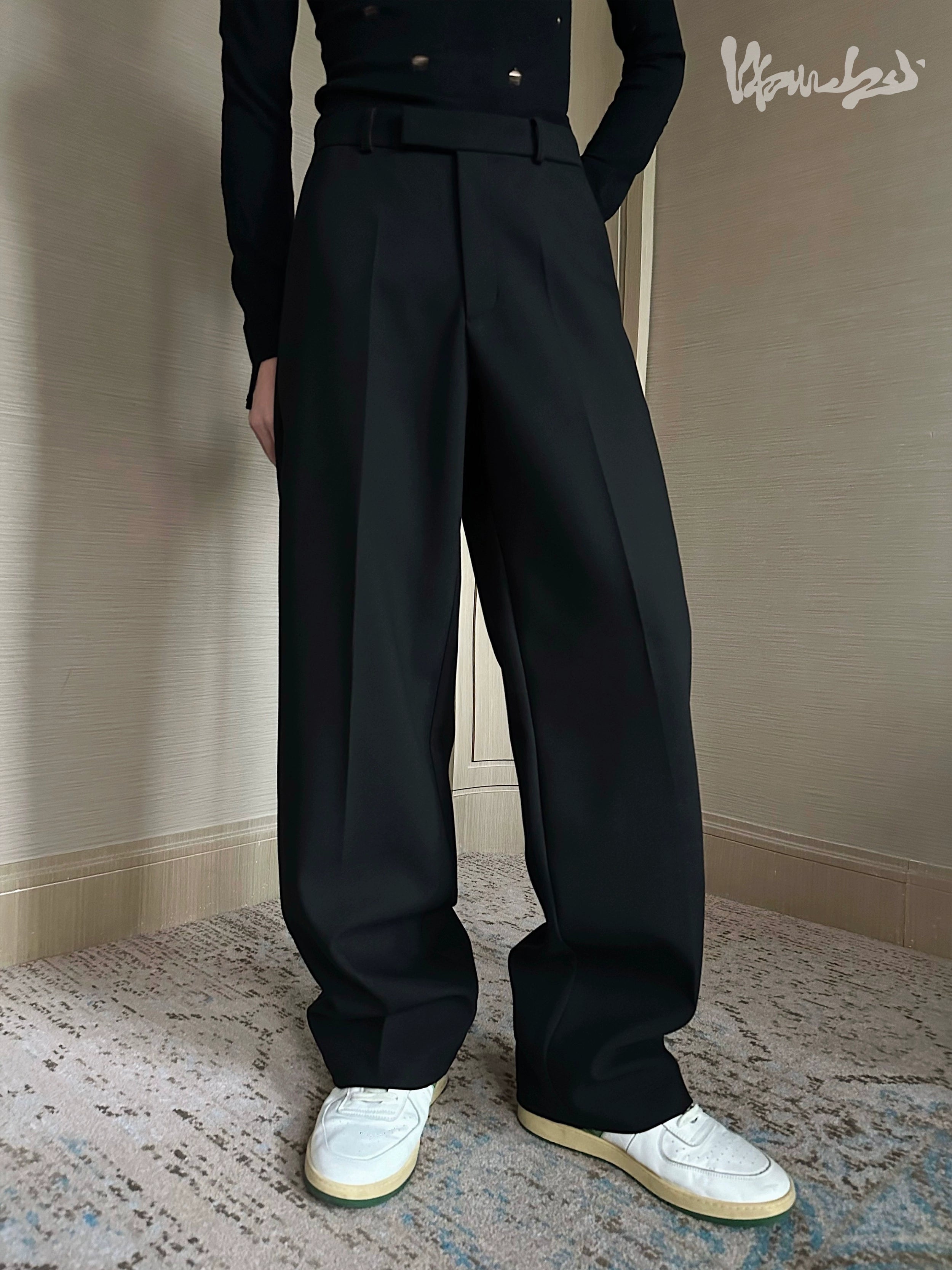 Black  Straight  Dress Pants