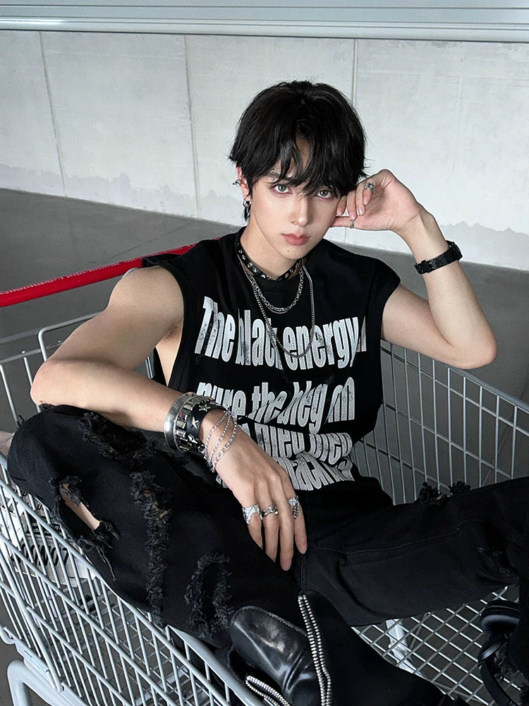 Black Energy Oversized Statement Tee
