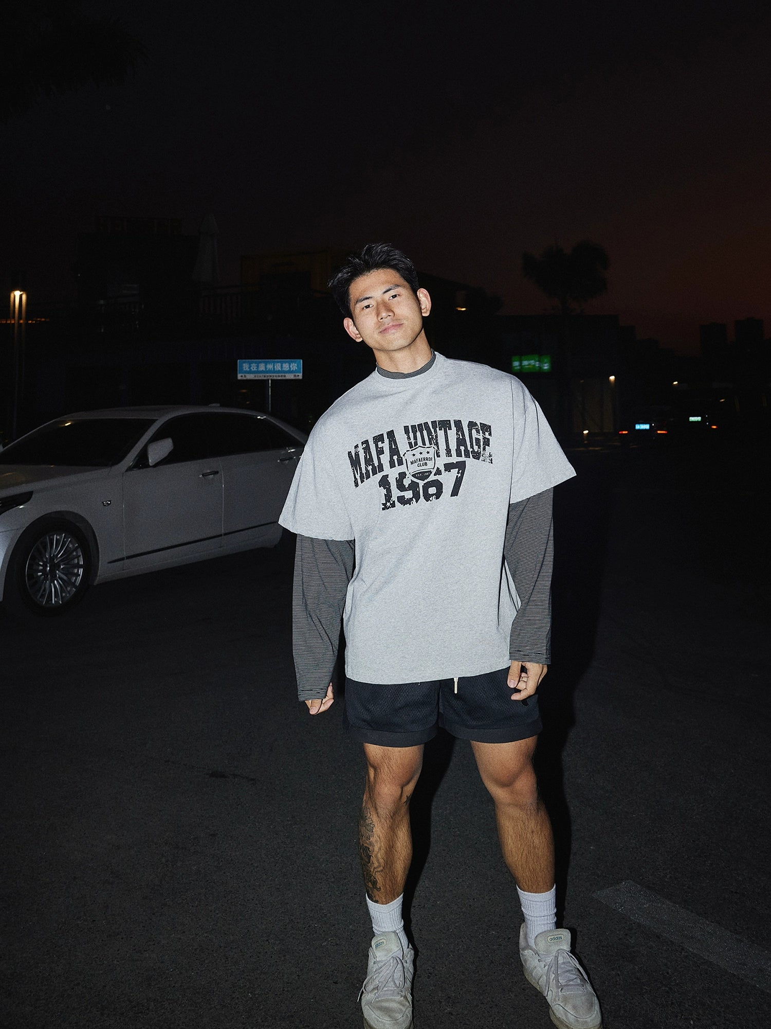 Vintage Graphic Layered Tee