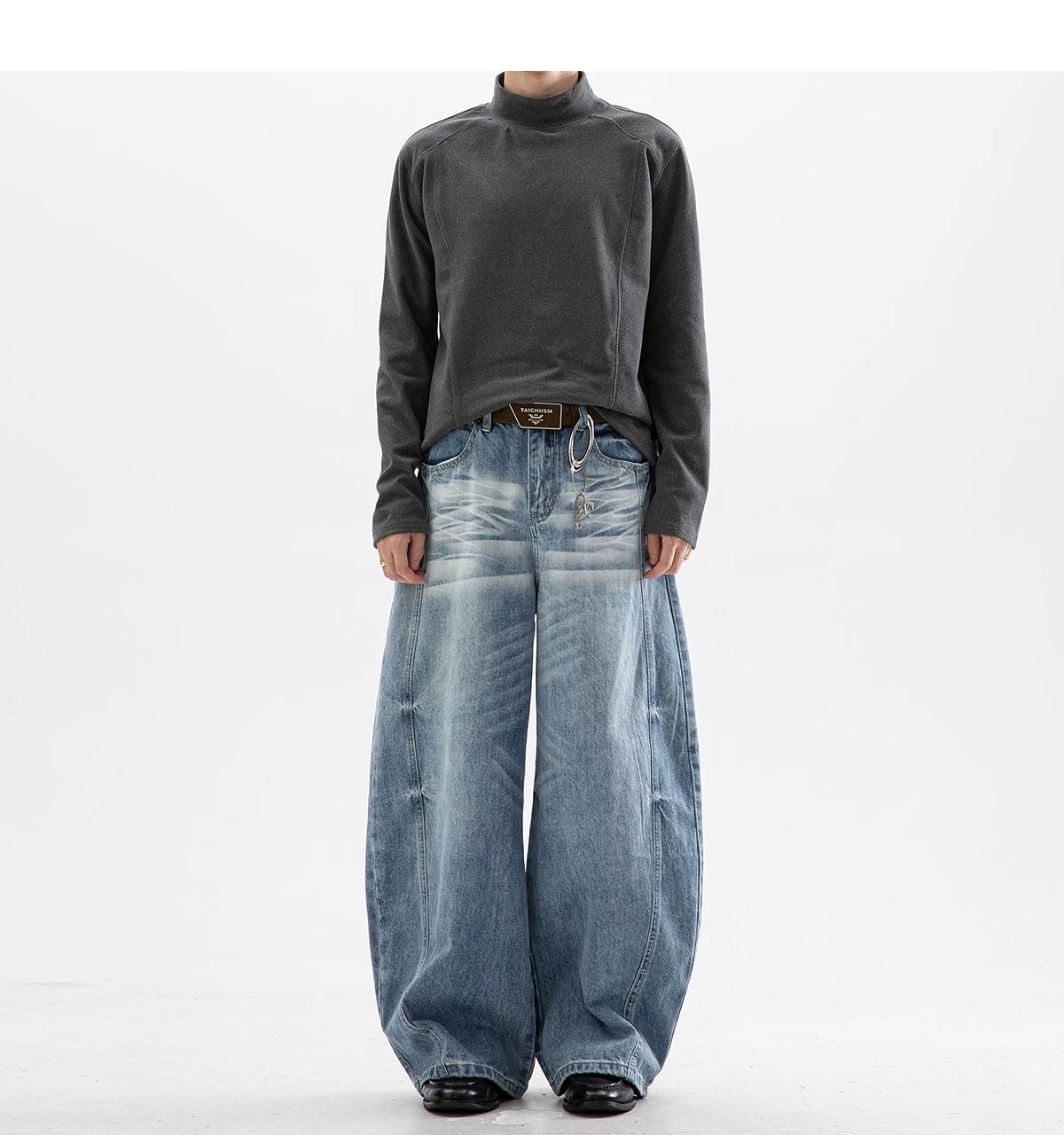 Cloudstripe Ultra Wide-Leg Jeans