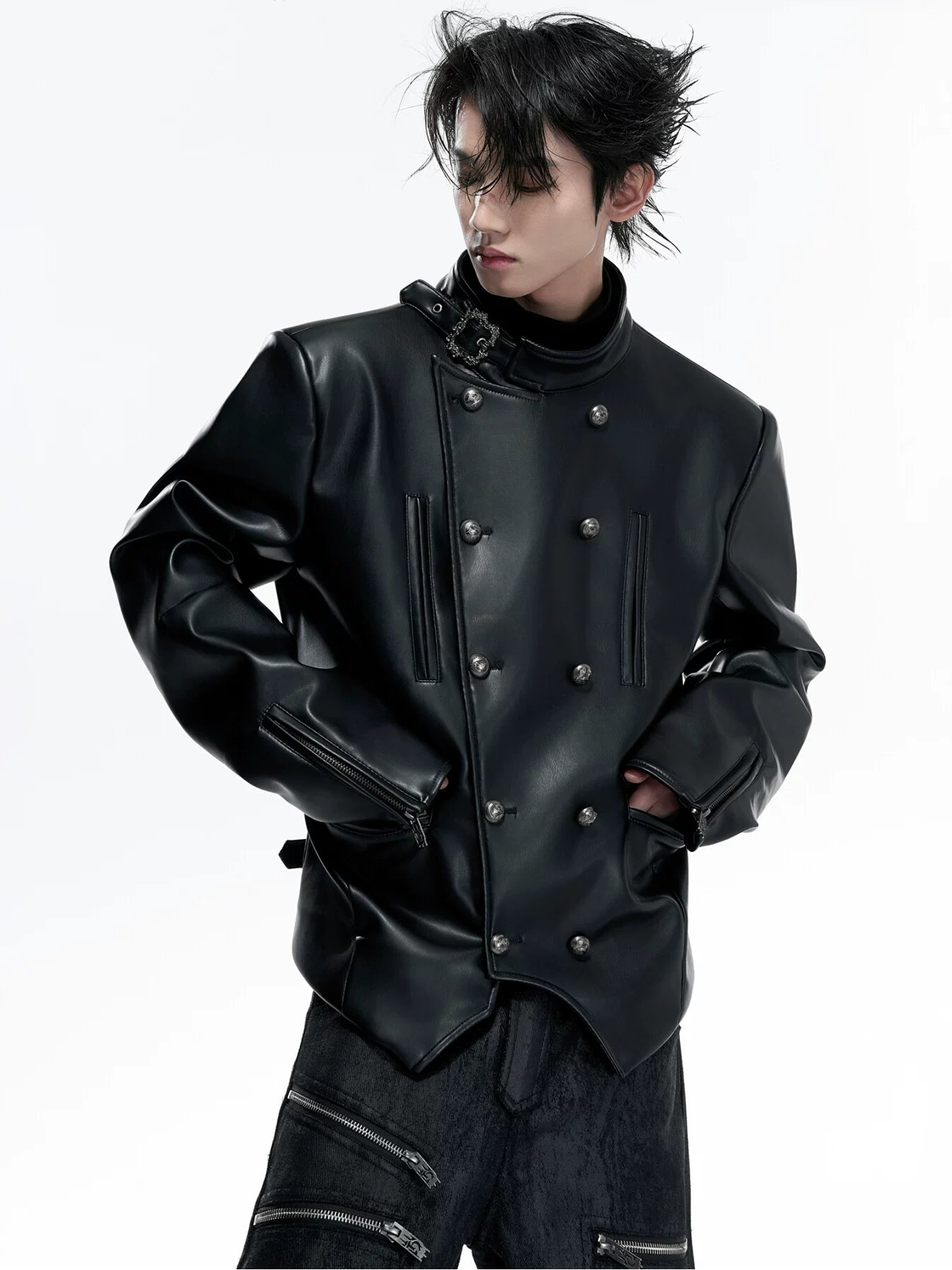 Obsidian Legion Asym Double-Breasted Jacket