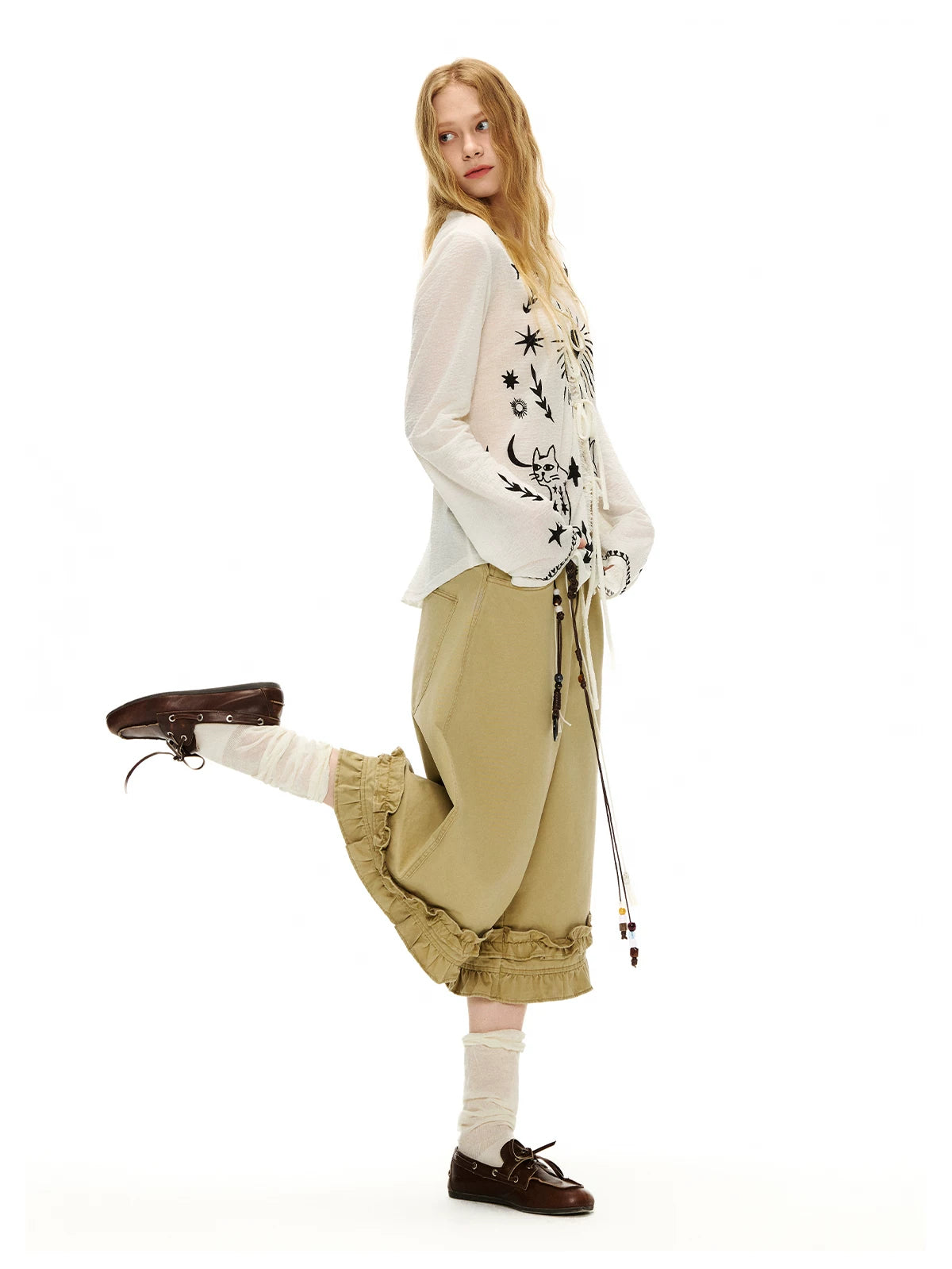 Celestial Familiar Spellbound Tie‑Front Cardigan