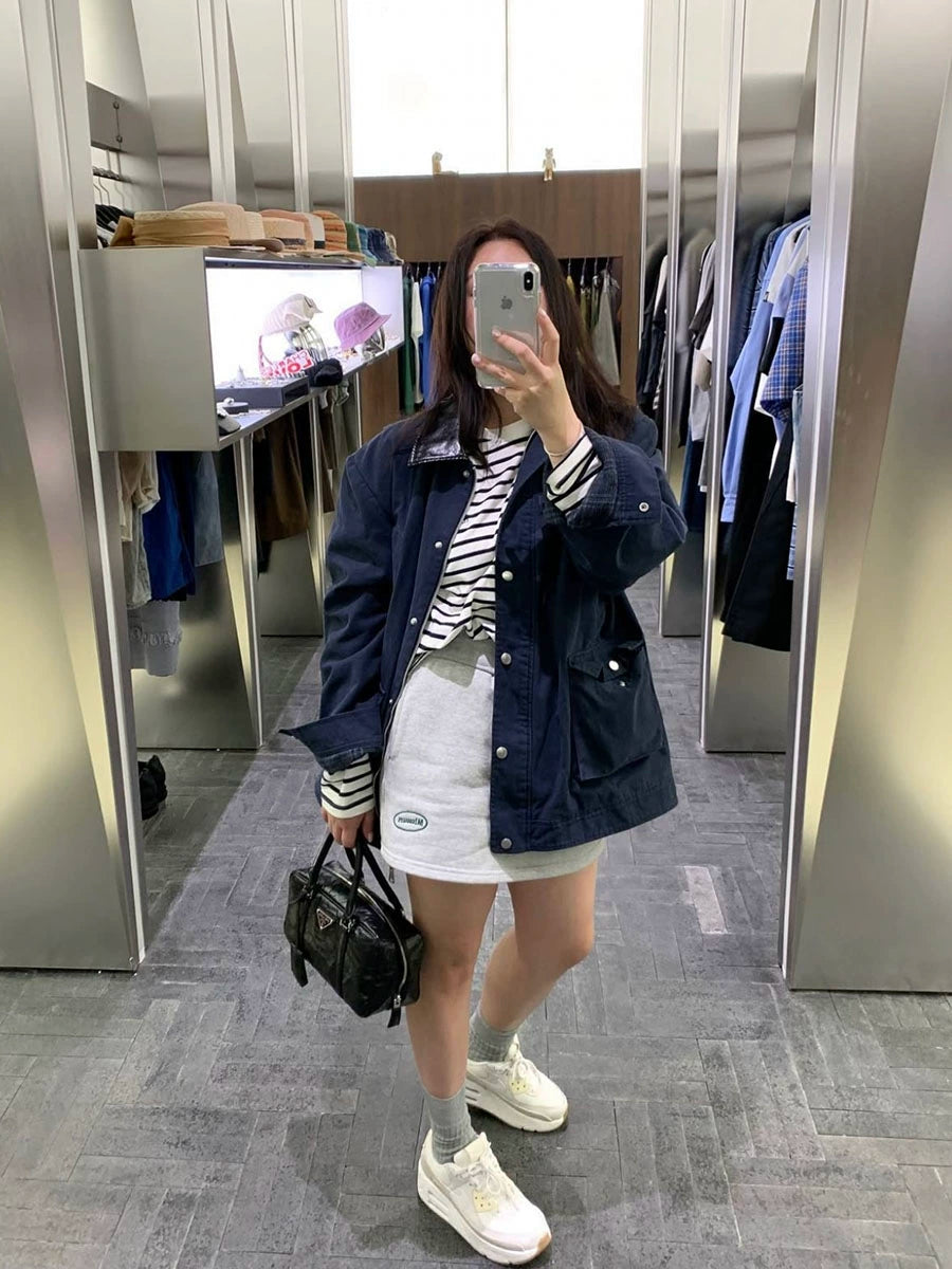Drawstring Athletic Skirts with Logo Patch