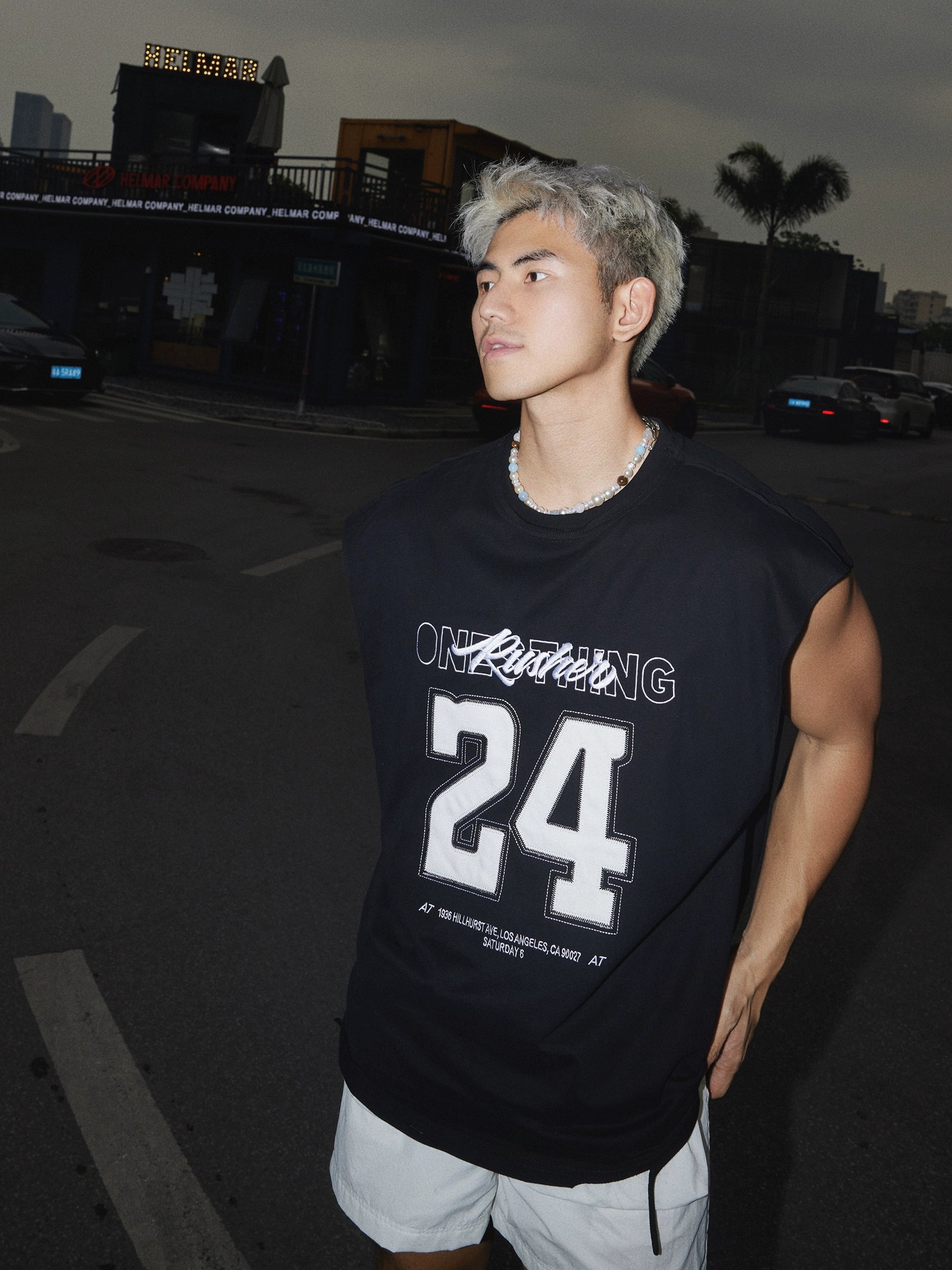 Sleeveless Graphic Muscle Tee