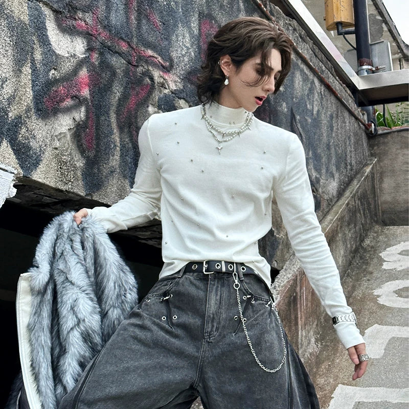 Frostfall Halo Stud Knit Top